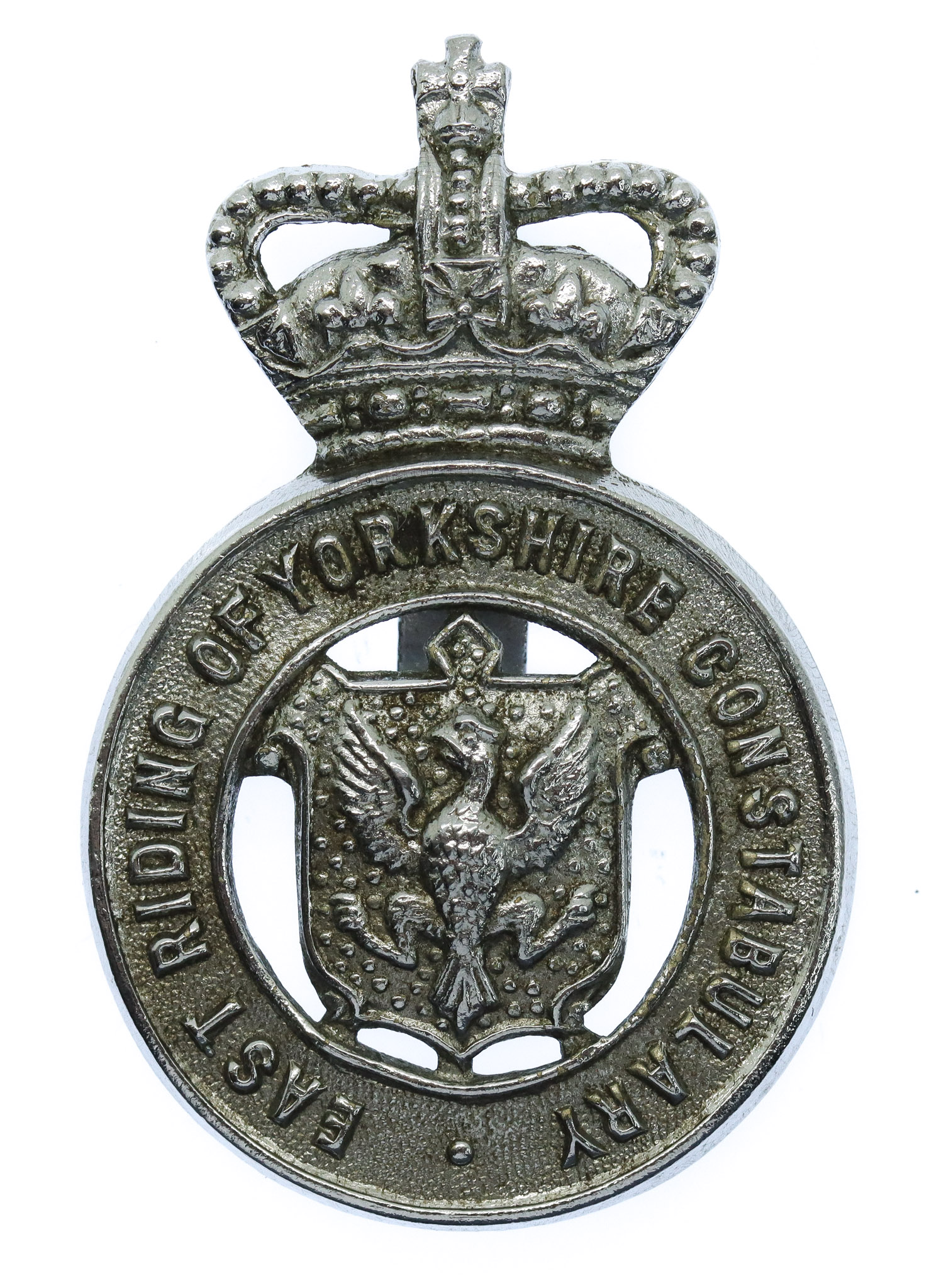 East Riding of Yorkshire Constabulary Cap Badge - Queen's Crown