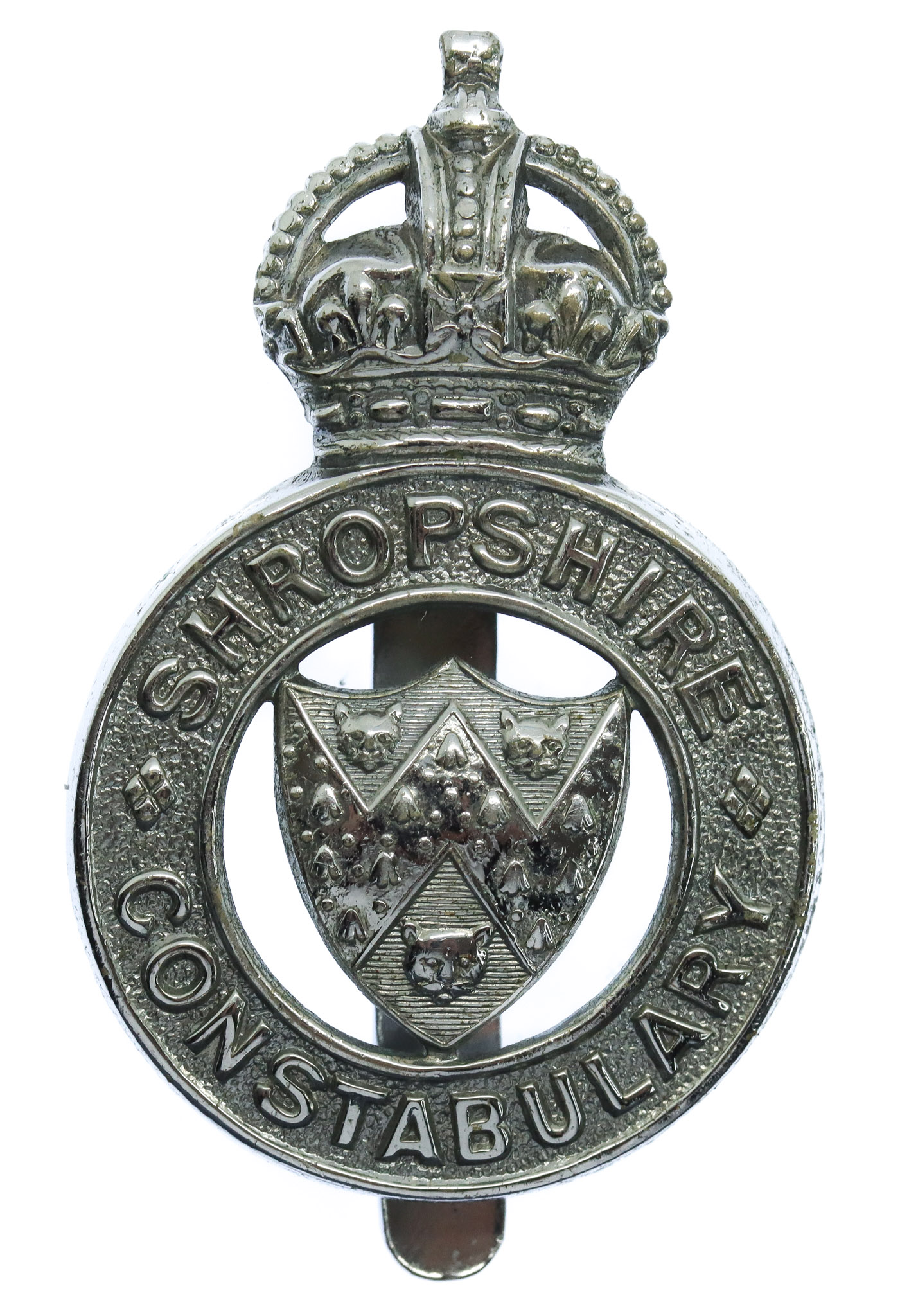 Shropshire Constabulary Cap Badge - King's Crown