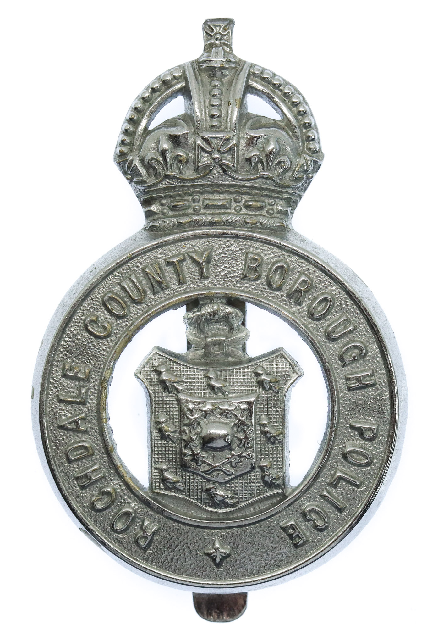 Rochdale County Borough Police Cap Badge - King's Crown