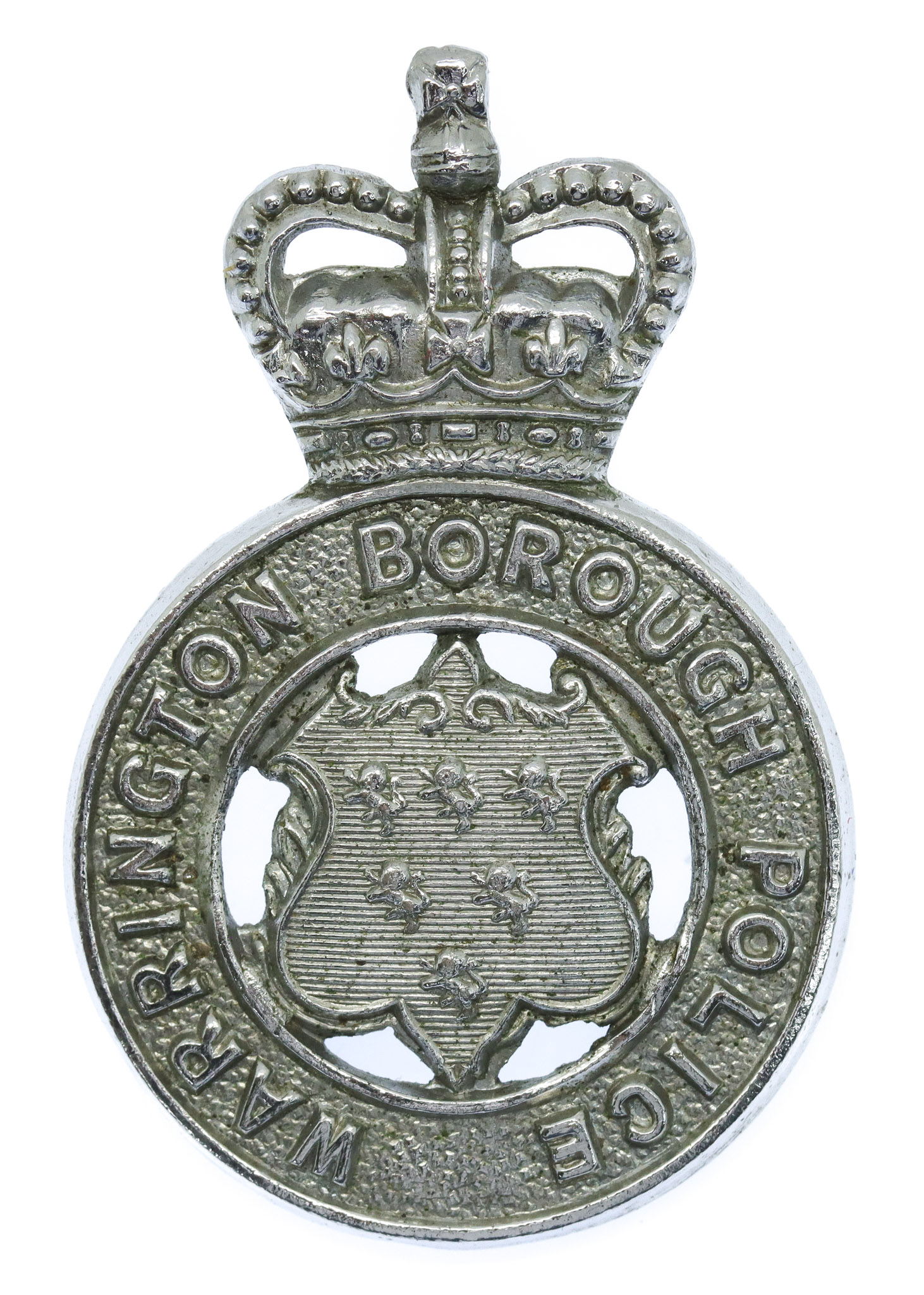Warrington Borough Police Cap Badge - Queen's Crown