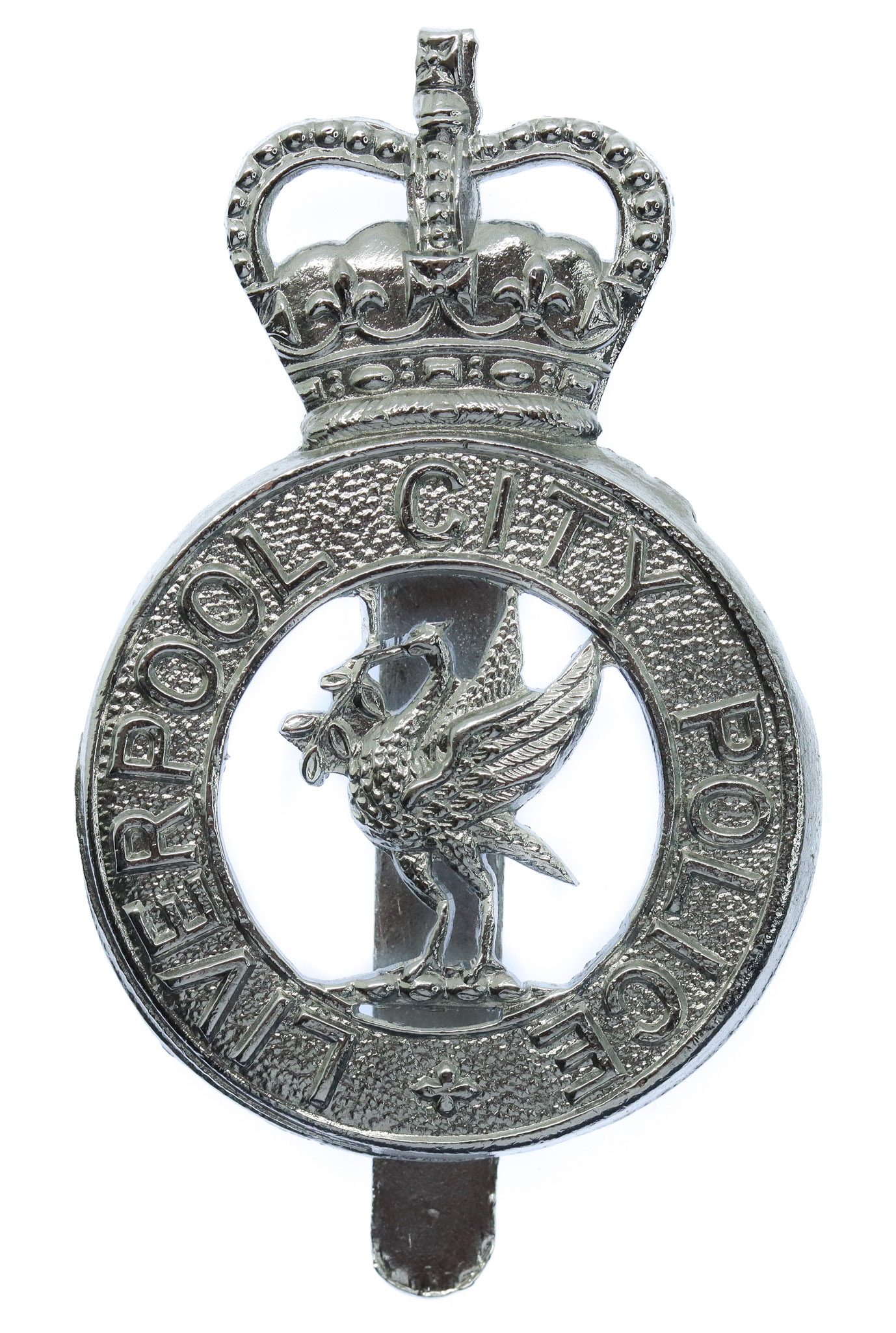 Liverpool City Police Cap Badge - Queen's Crown