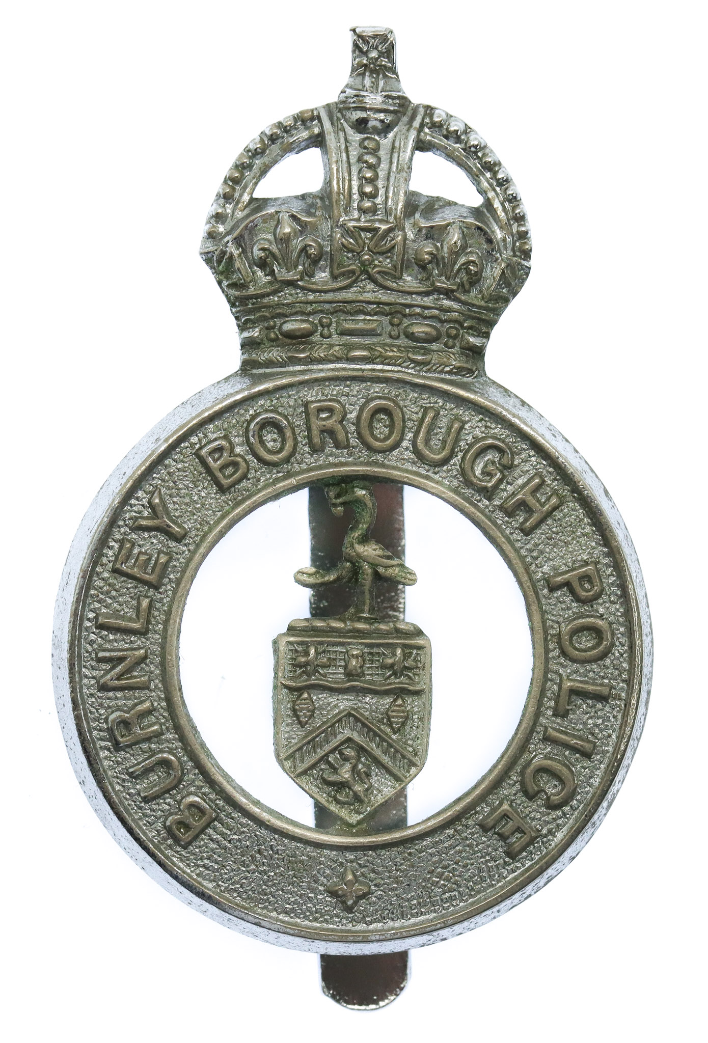Burnley Borough Police Cap Badge - King's Crown