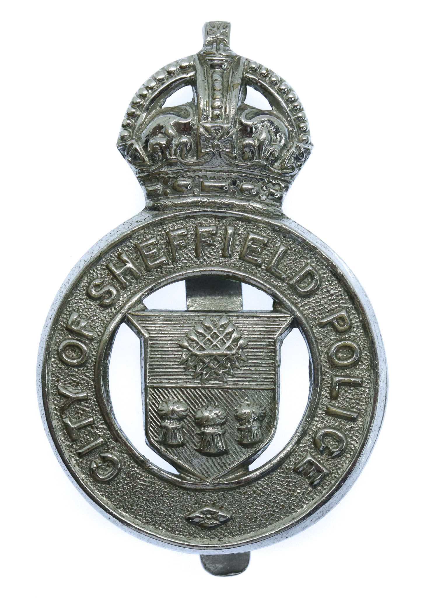 Sheffield City Police Cap Badge - King's Crown