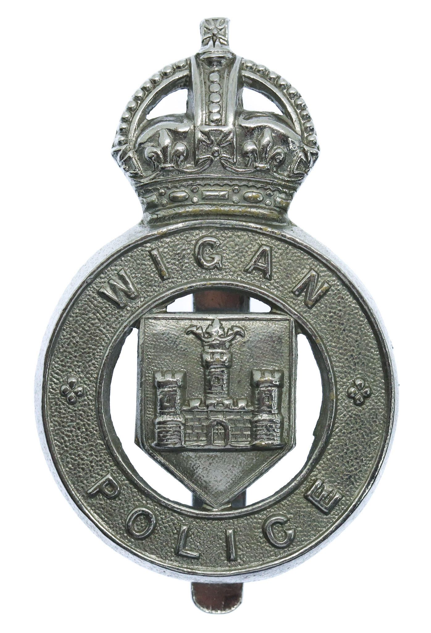 Wigan Borough Police Cap Badge - King's Crown
