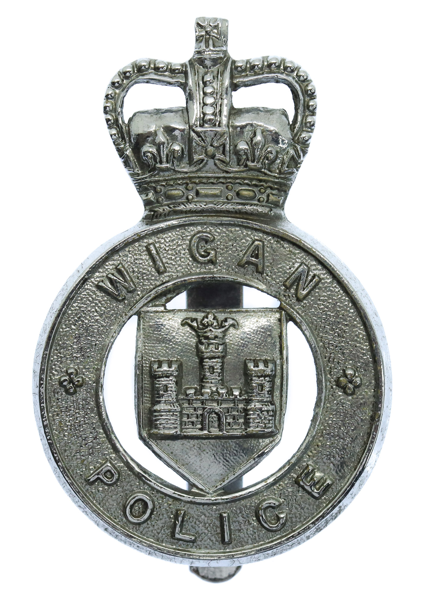 Wigan Borough Police Cap Badge - Queen's Crown
