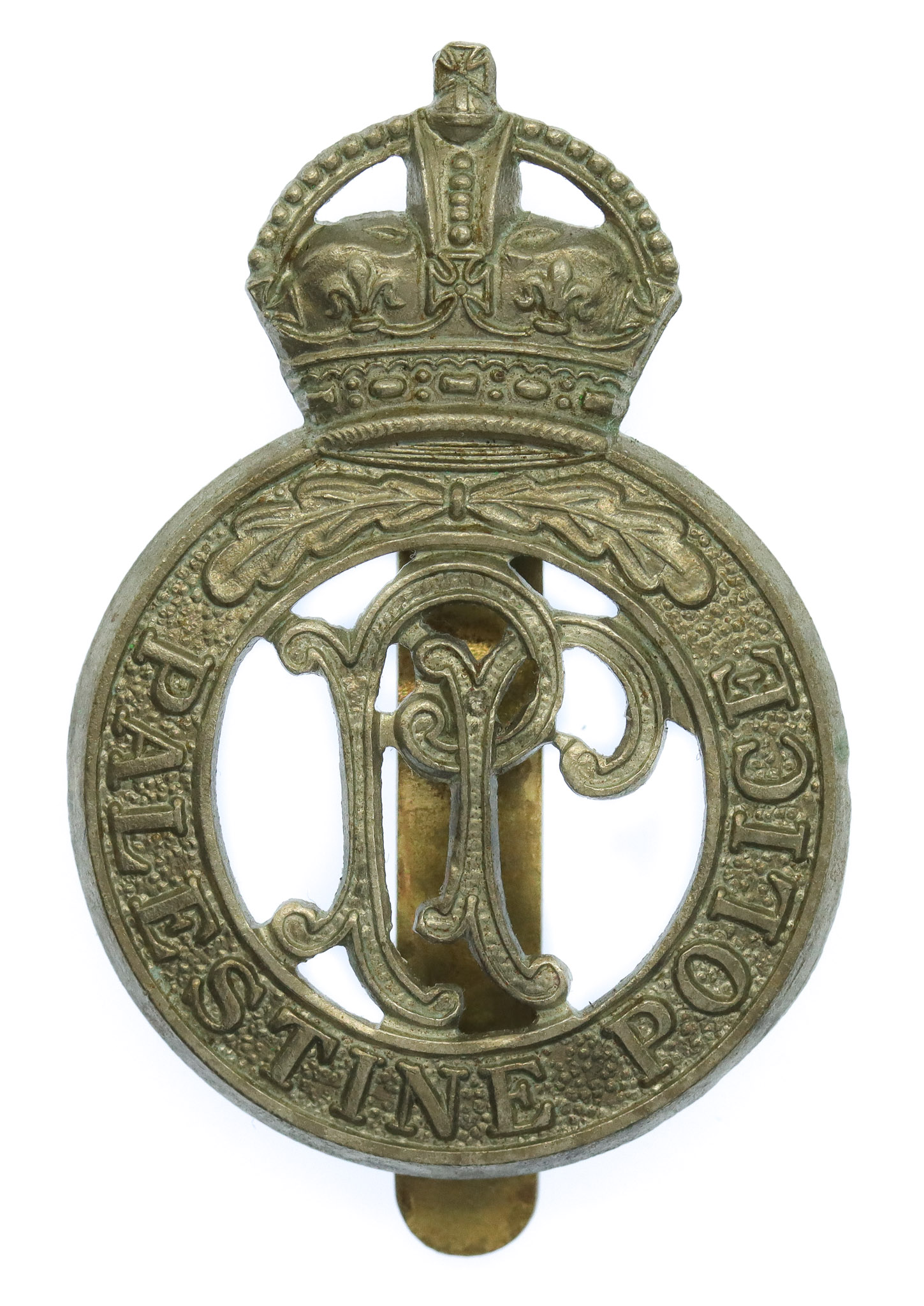 Palestine Police Cap Badge - King's Crown