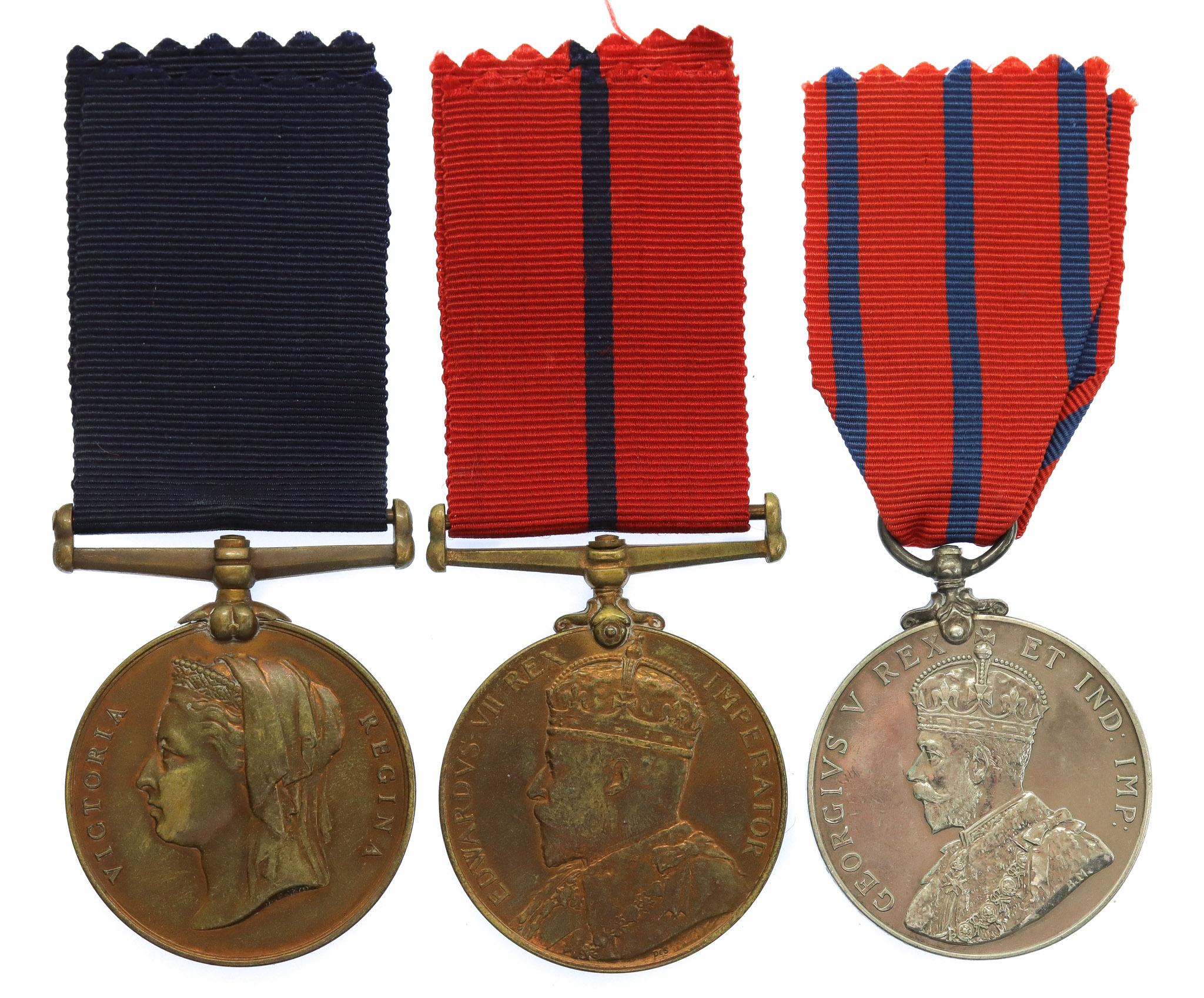 1897 Police Jubilee Medal, 1902 Police Coronation Medal & 1911 Police Coronation Medal Group of Three - PC. B. Shelford, 'E' Division (Holborn), Metropolitan Police
