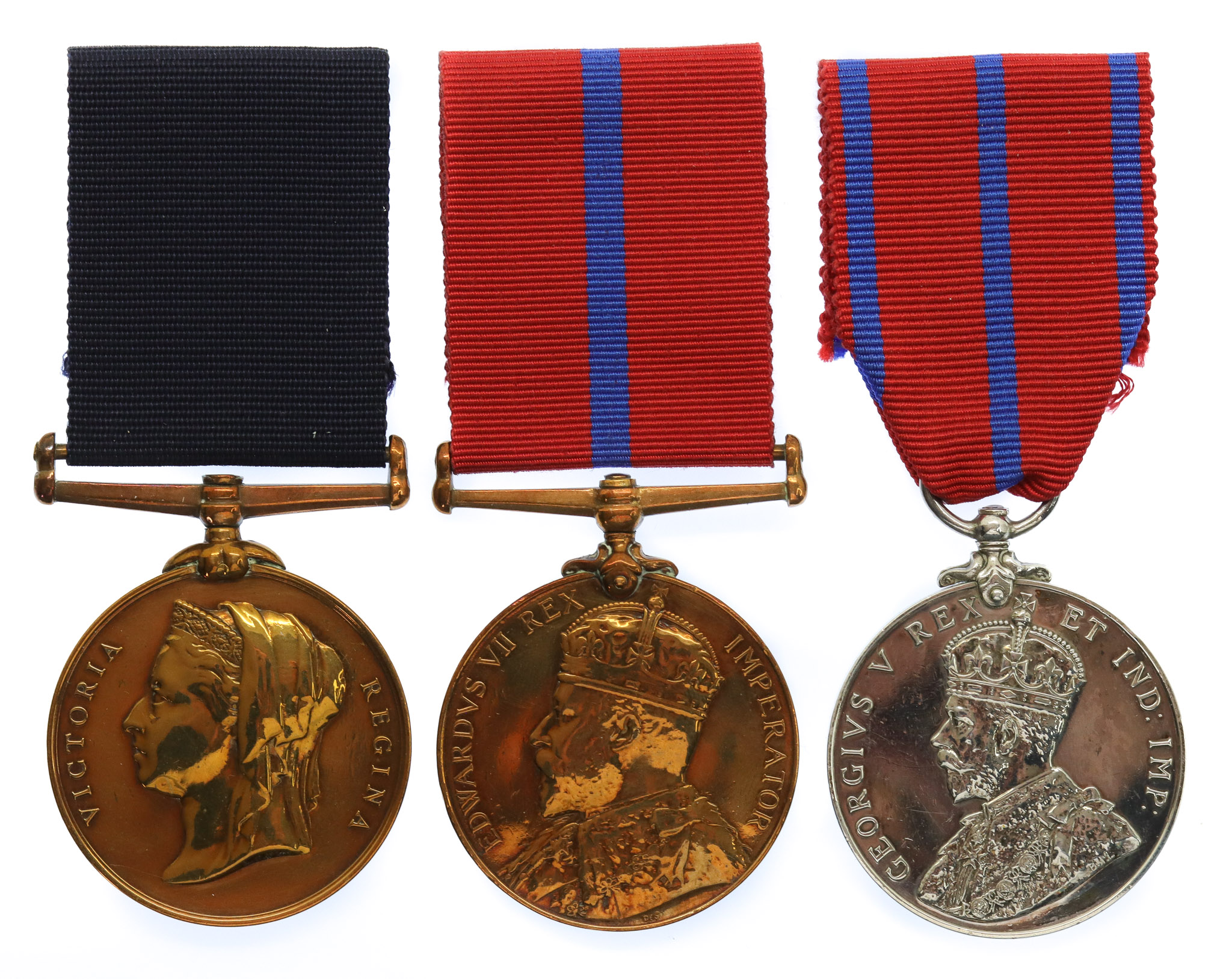  1897 Police Jubilee Medal, 1902 Police Coronation Medal & 1911 Police Coronation Medal Group of Three - PC. R. Gunter, 'D' Division (Marylbone), Metropolitan Police