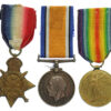 WW1 1914 Mons Star Medal Trio - Pte. A. Swanson, 2nd Bn. Suffolk Regiment - Died of Wounds 24/09/1915