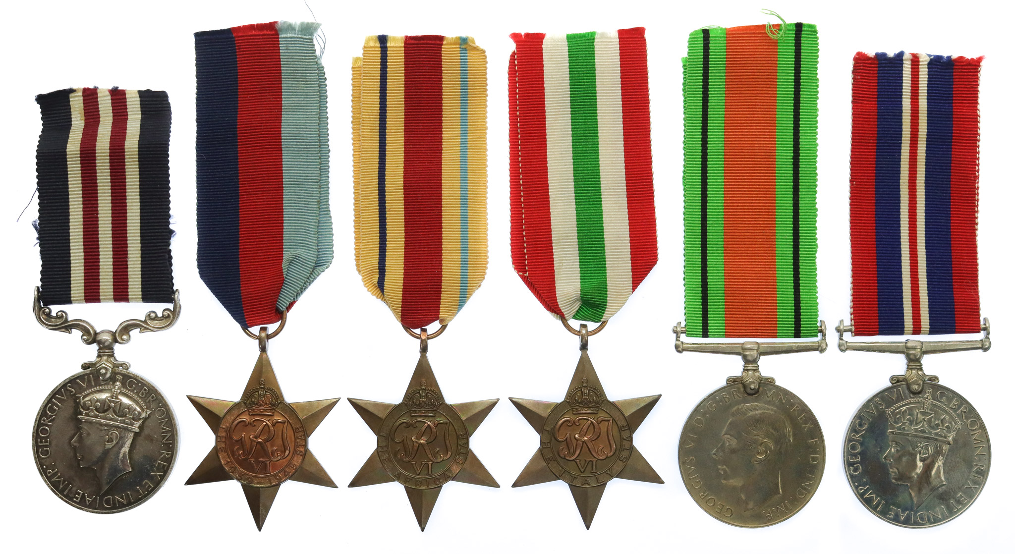 WW2 First Wave at Salerno Military Medal (Immediate) Group of Six to a Prisoner of War - L.Sgt. F. Price, Hampshire Regiment