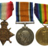 WW1 1914-15 Star Medal Trio - Pte. E. Abbott, Northumberland Fusiliers