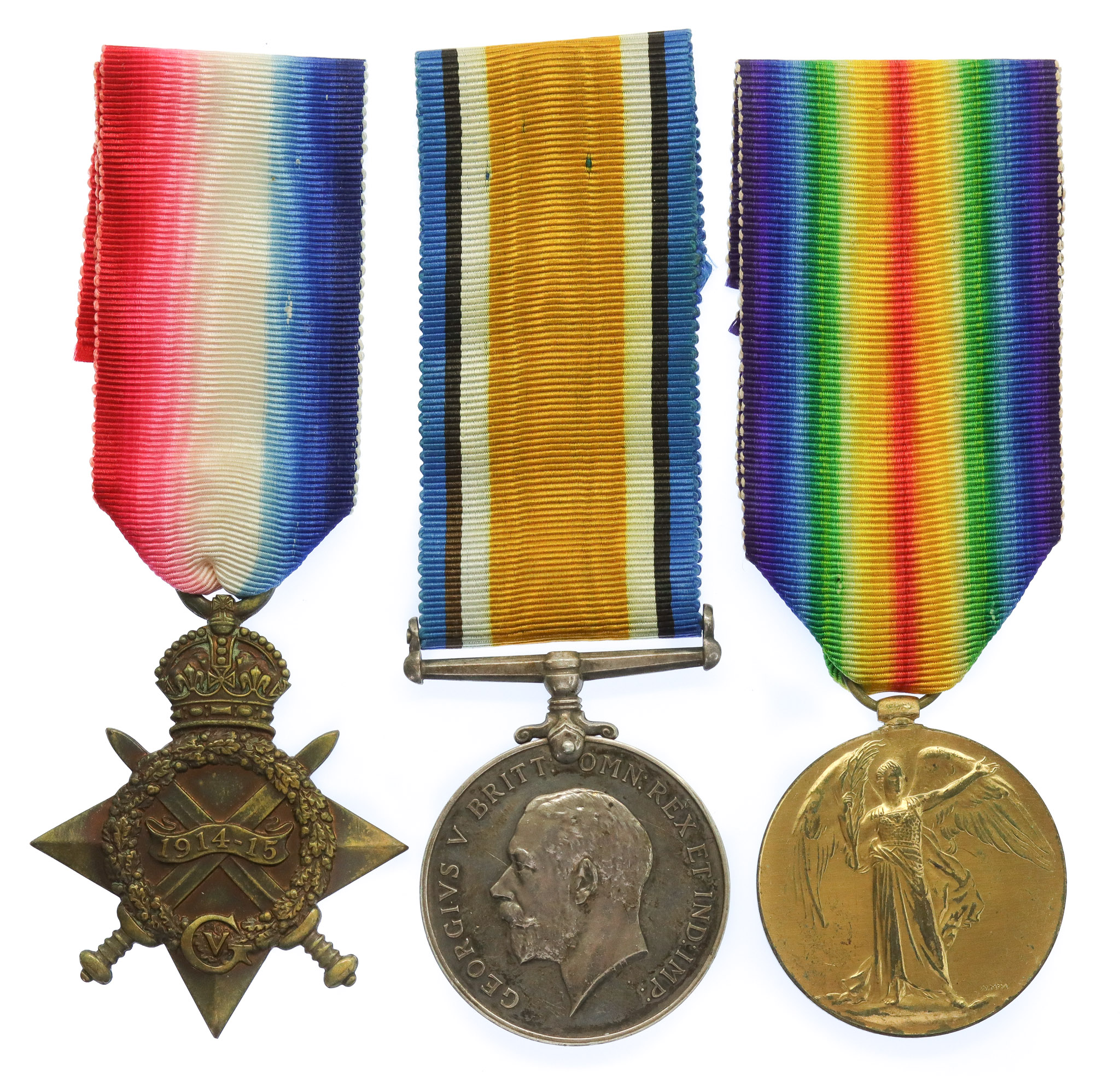 WW1 1914-15 Star Medal Trio - Pte. J.T. French, Royal Fusiliers