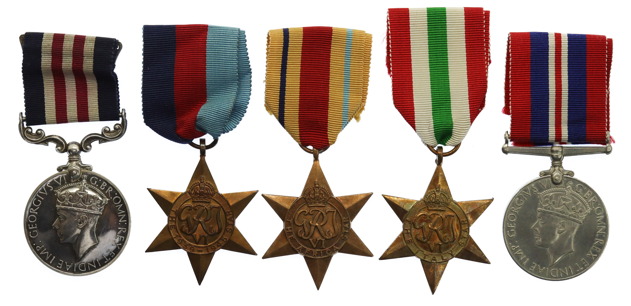 WW2 Military Medal (Immediate) Group of Five to a Casualty - Company Sergeant Major J.D. Keir, 1st Bn. Royal Irish Fusiliers - K.I.A. 27/10/1943