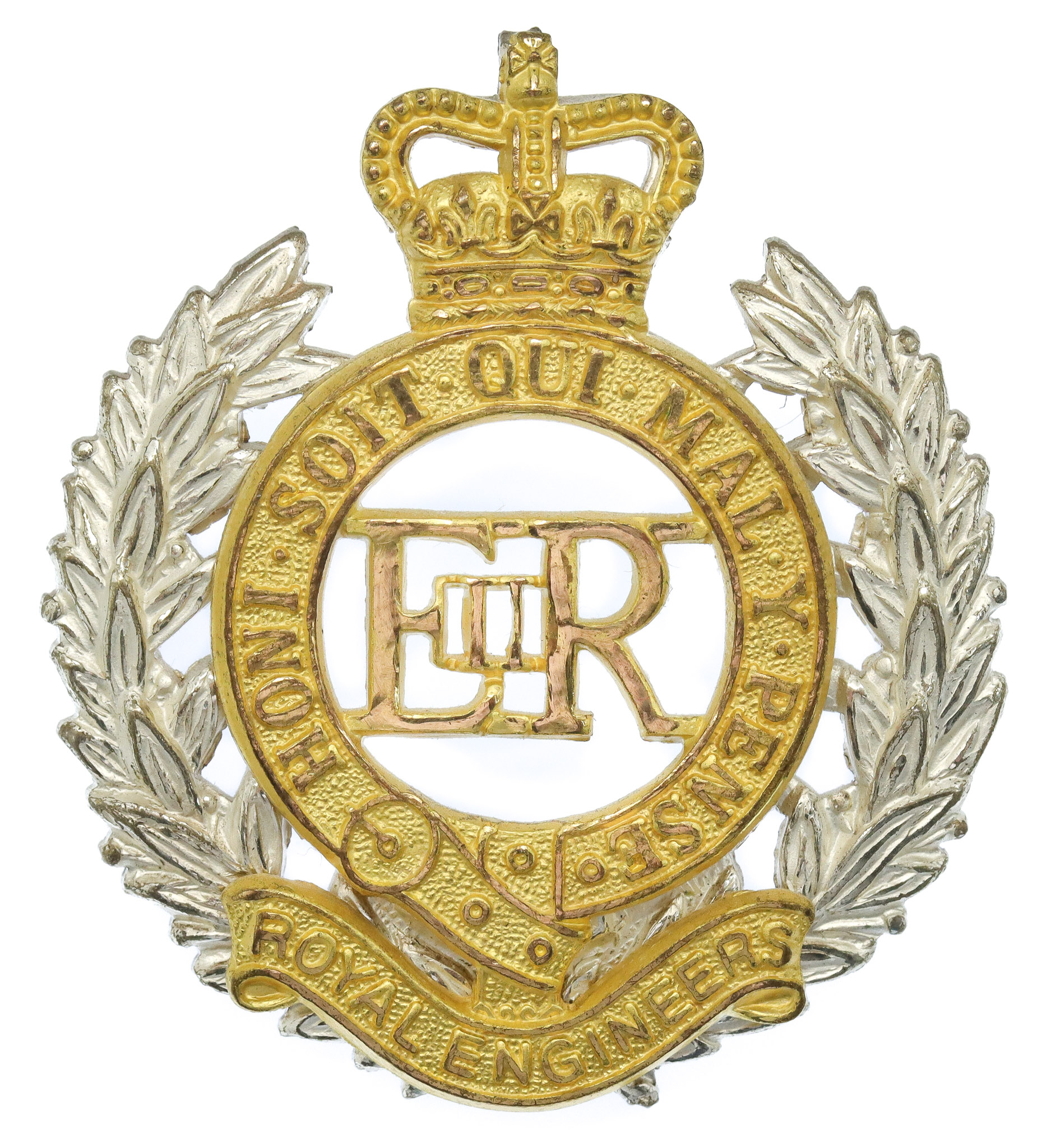 EIIR Royal Engineers Officer's Dress Cap Badge