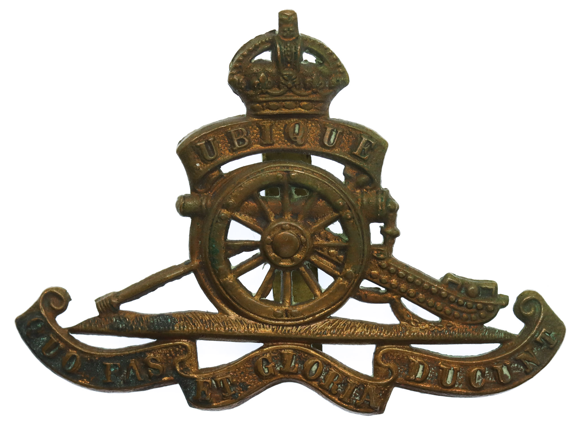 Royal Artillery Cap Badge - King's Crown
