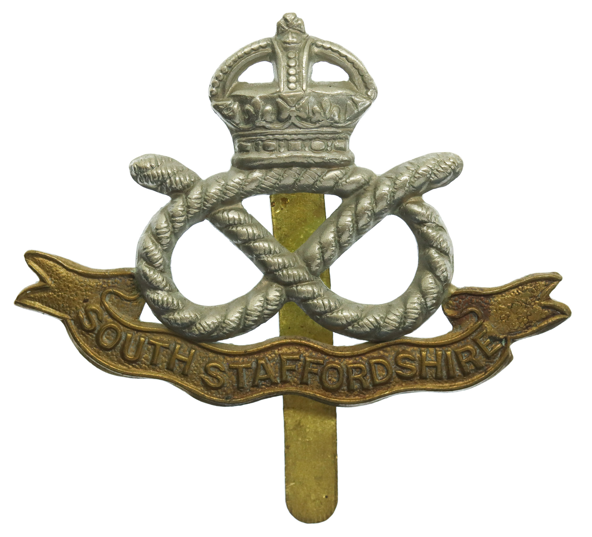 South Staffordshire Regiment Cap Badge - King's Crown
