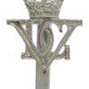 5th Dragoon Guards Anodised (Staybrite) Cap Badge - Queen's Crown