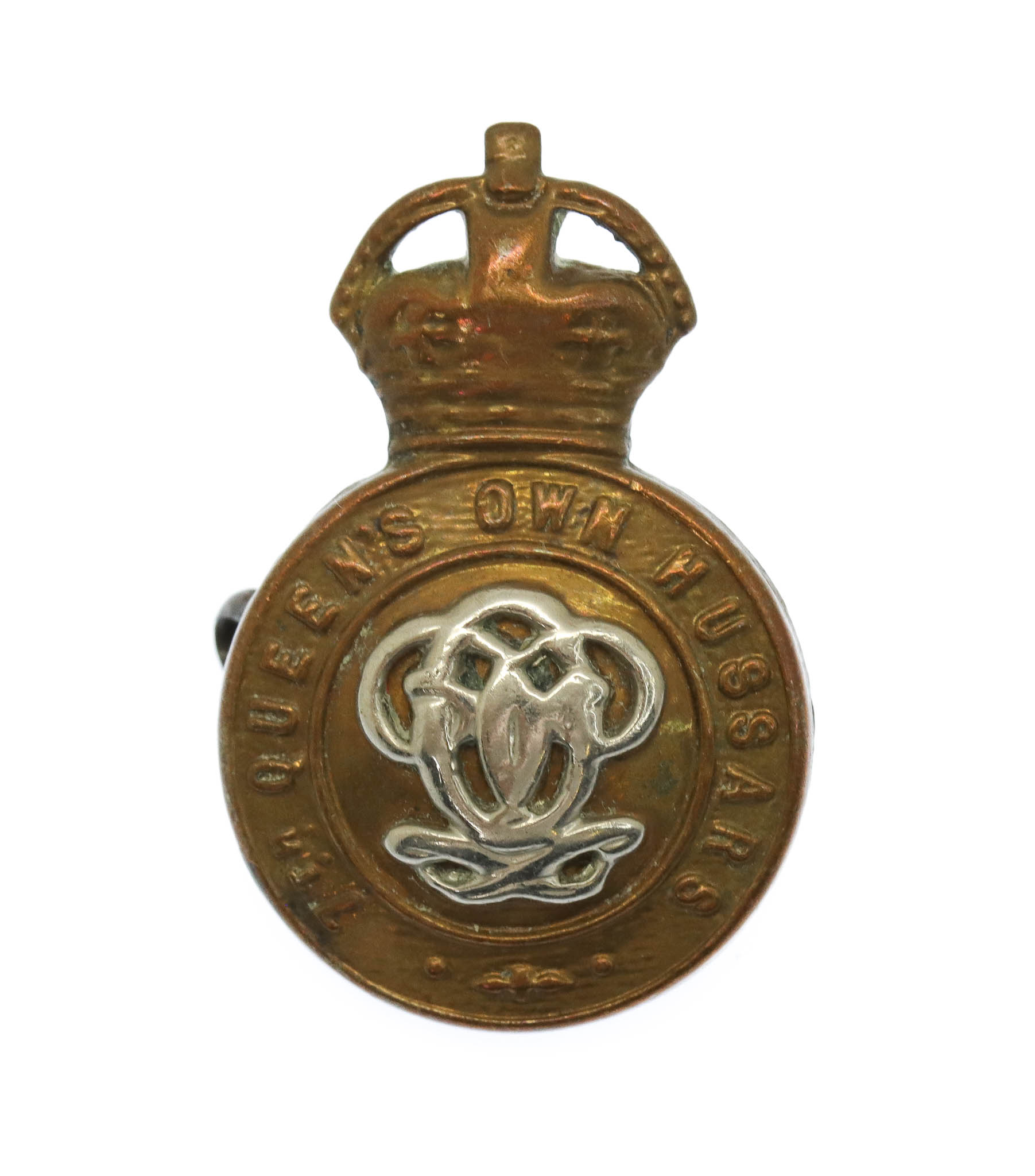 7th Queen's Own Hussars Collar Badge - King's Crown
