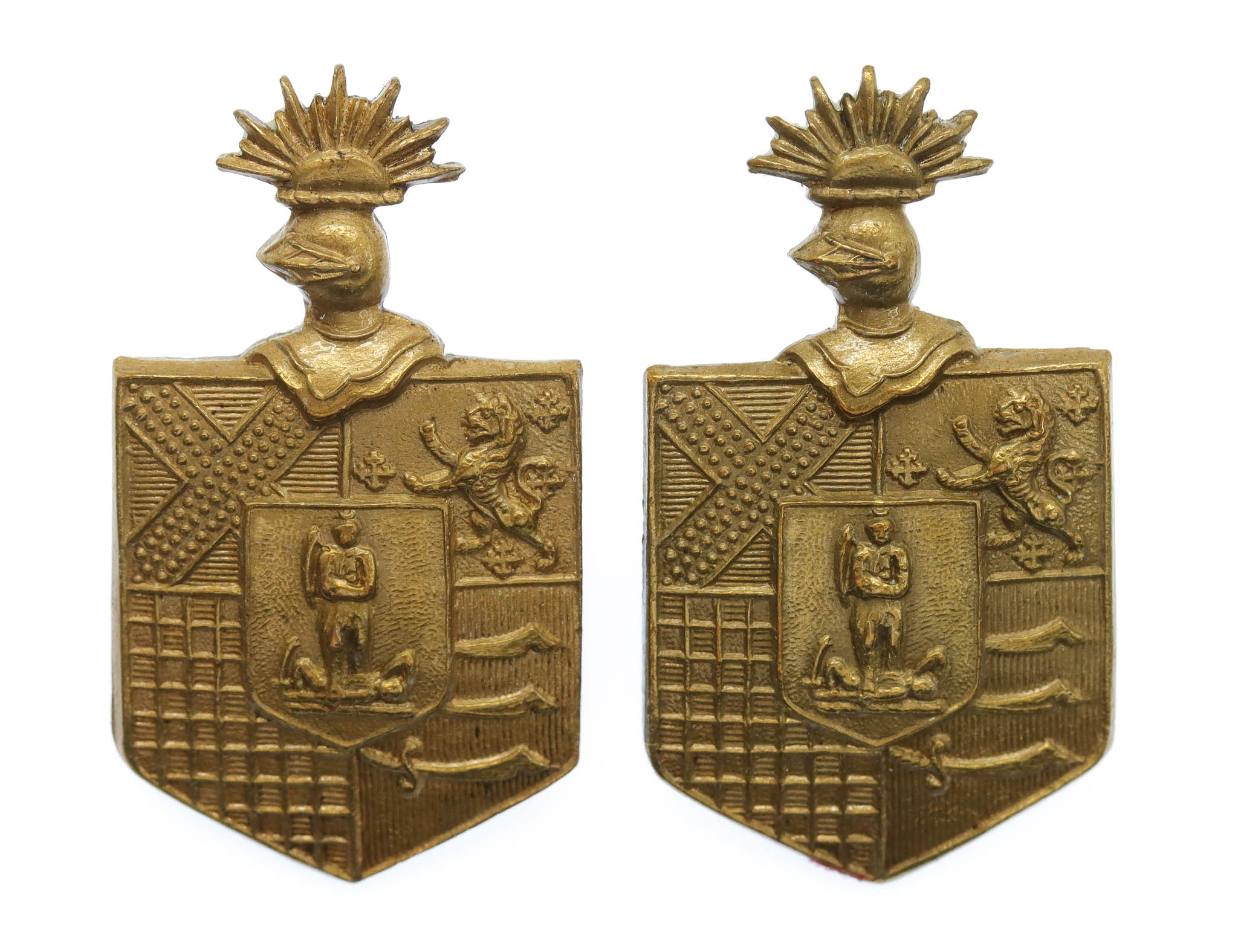 Pair of 19th County of London Bn. (St. Pancras) London Regiment Collar Badges