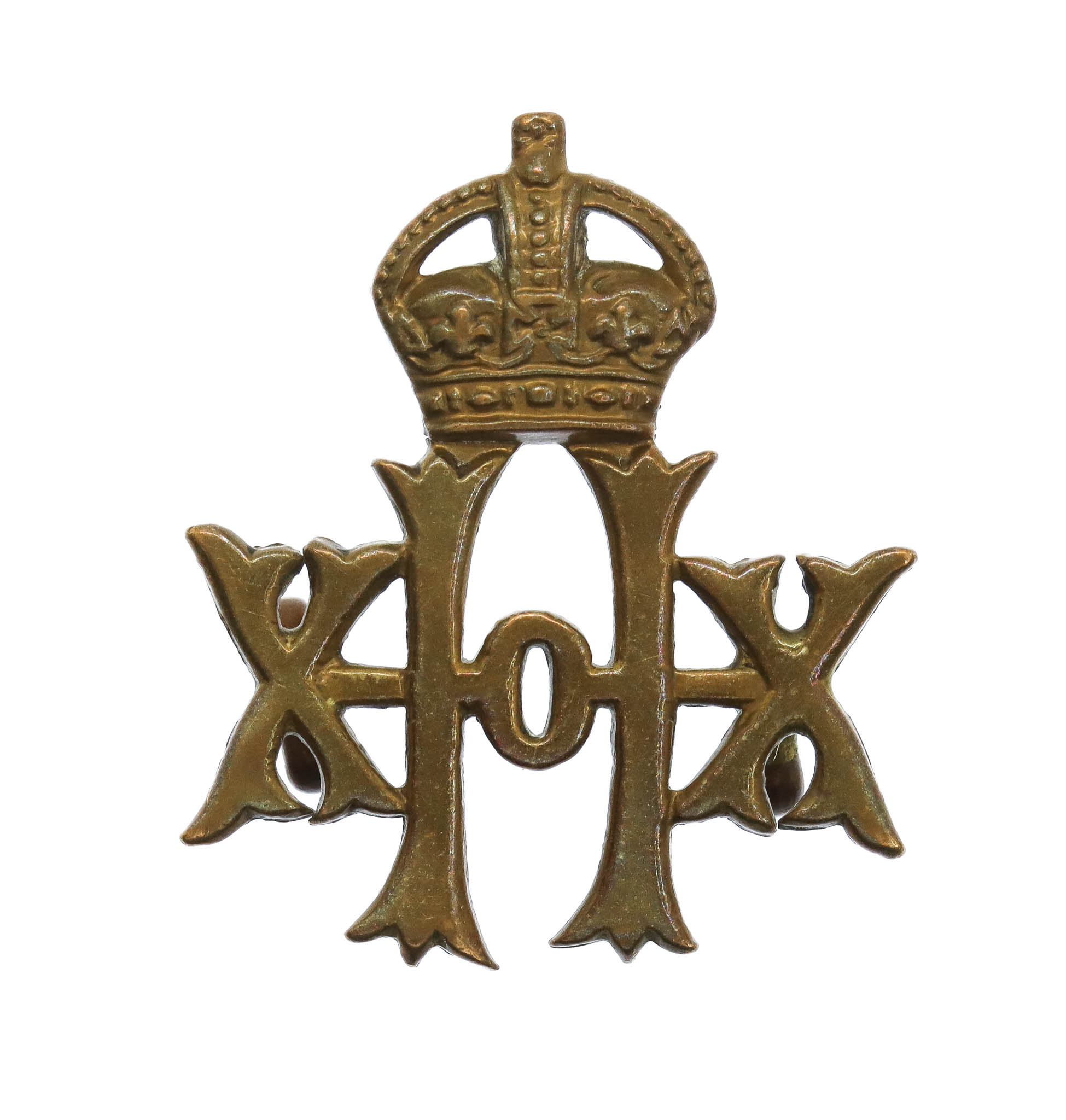 20th Hussars Collar Badge - King's Crown