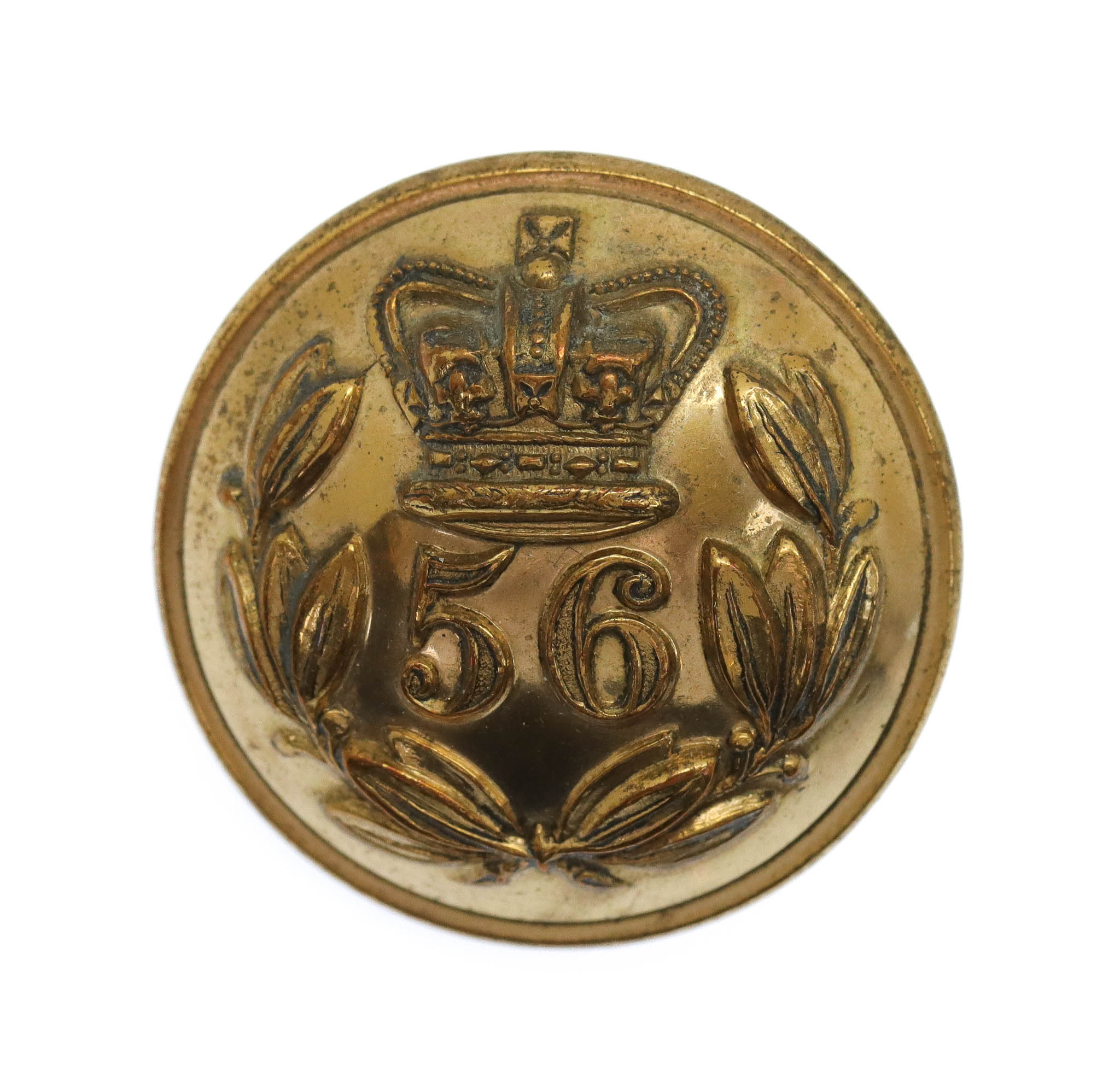 Victorian Pre 1881 56th (West Essex) Regiment of Foot Officer's Gilt Button (26mm)