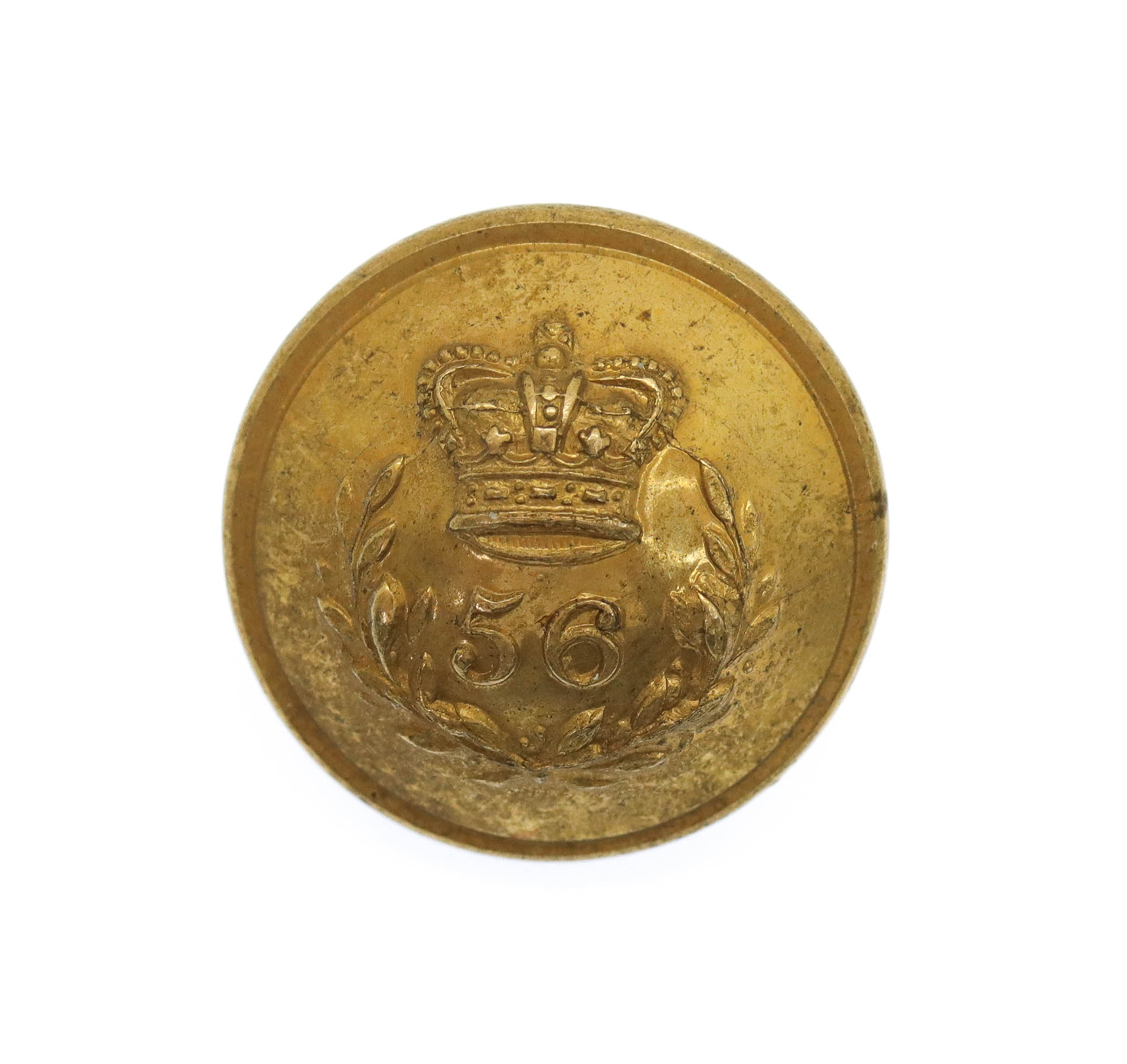 Victorian Pre 1881 56th (West Essex) Regiment of Foot Officer's Gilt Button (19mm)