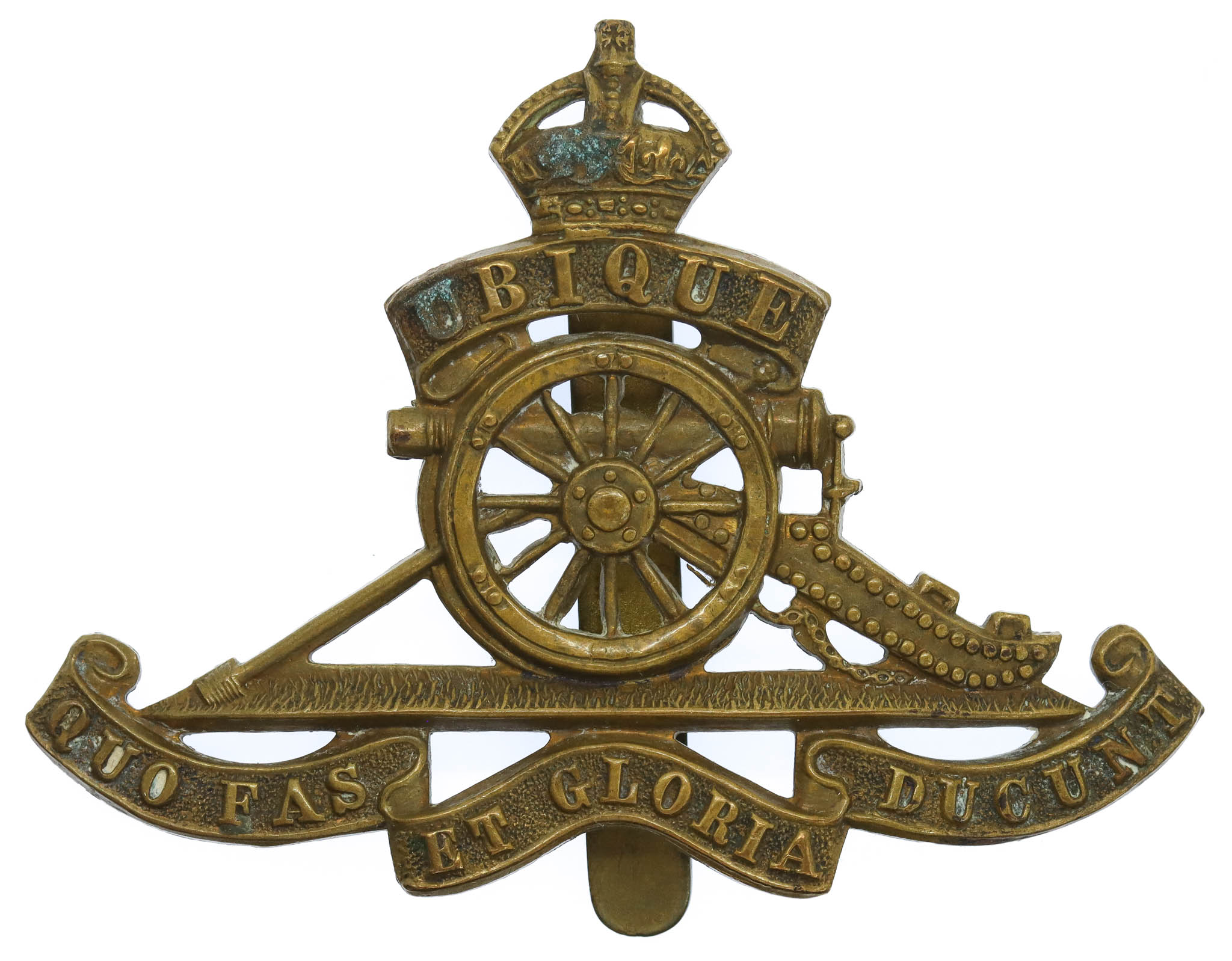 Royal Artillery Cap Badge - King's Crown