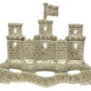 Royal Inniskilling Fusiliers Piper's Silvered Cap Badge