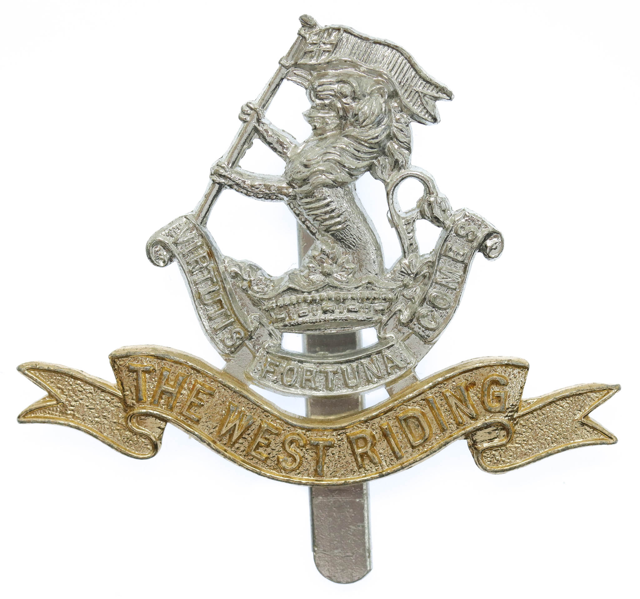 Duke of Wellington's (West Riding Regiment) Anodised (Staybrite) Cap Badge