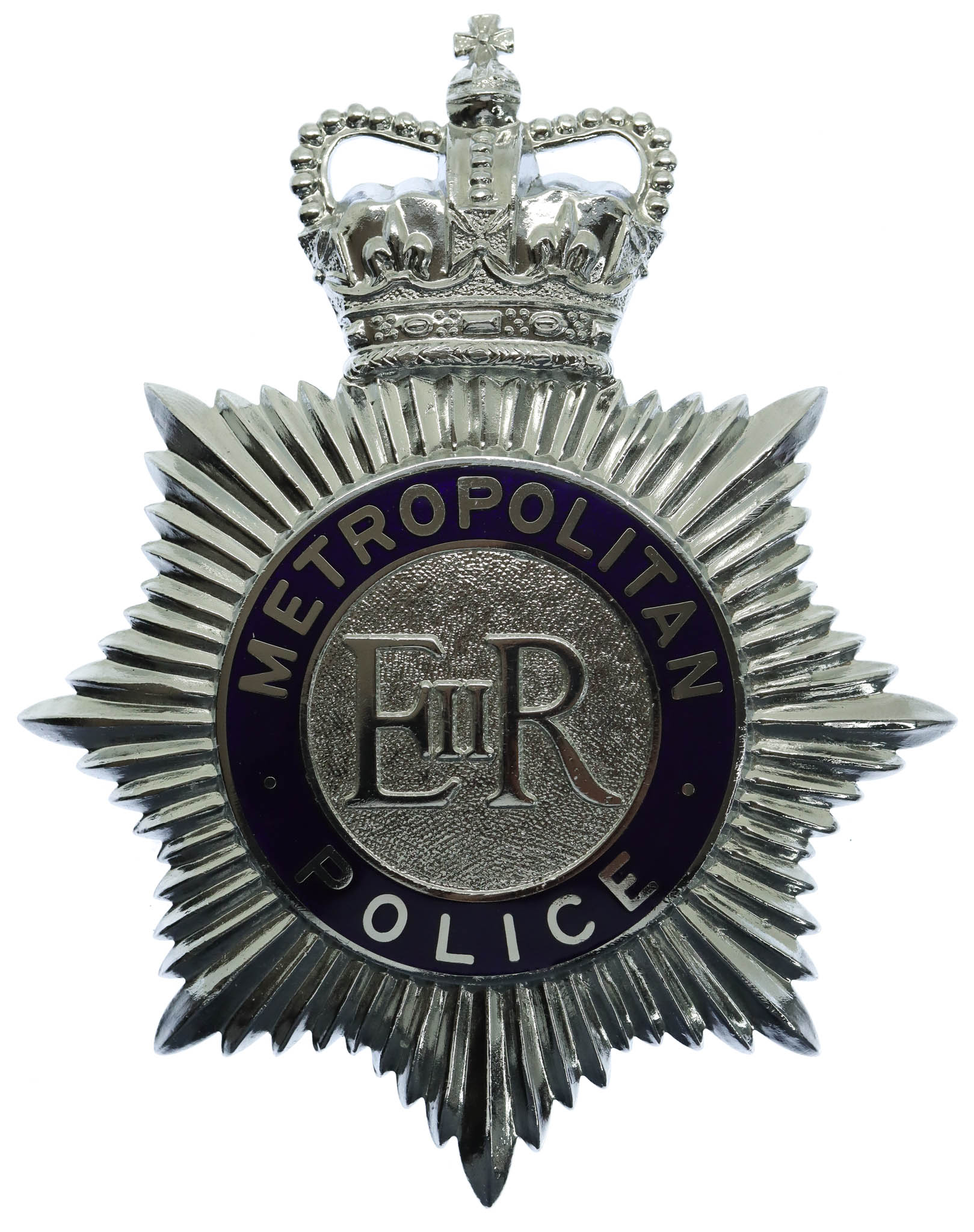 Metropolitan Police Enamelled Helmet Plate - Queen's Crown