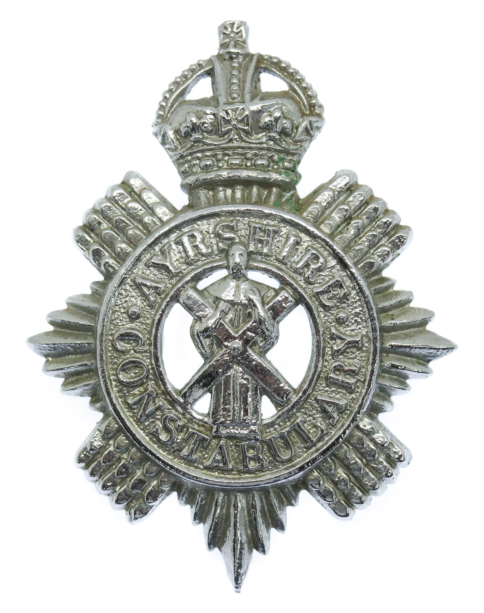Ayrshire Constabulary Cap Badge - King's Crown