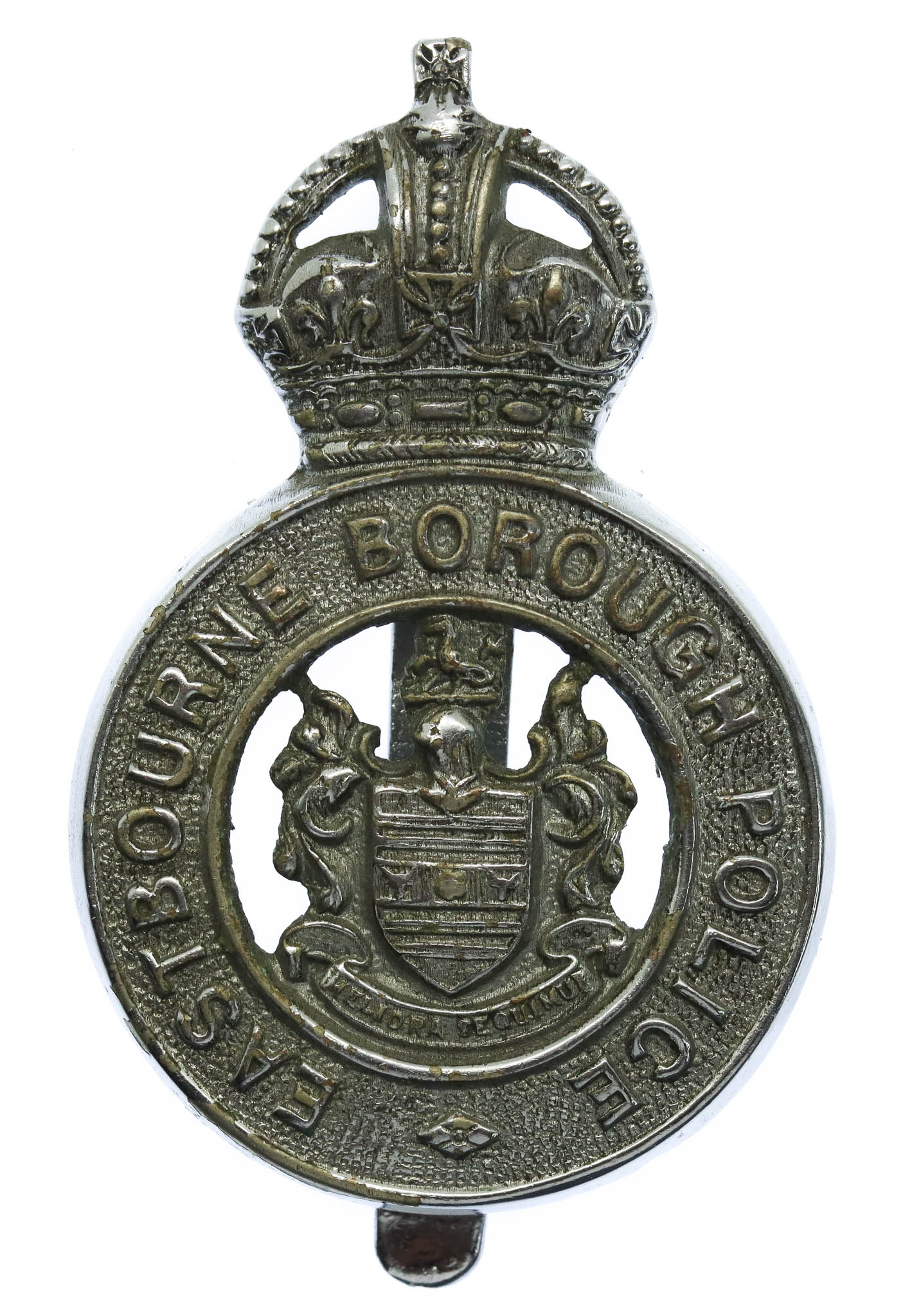 Eastbourne Borough Police Cap Badge - King's Crown