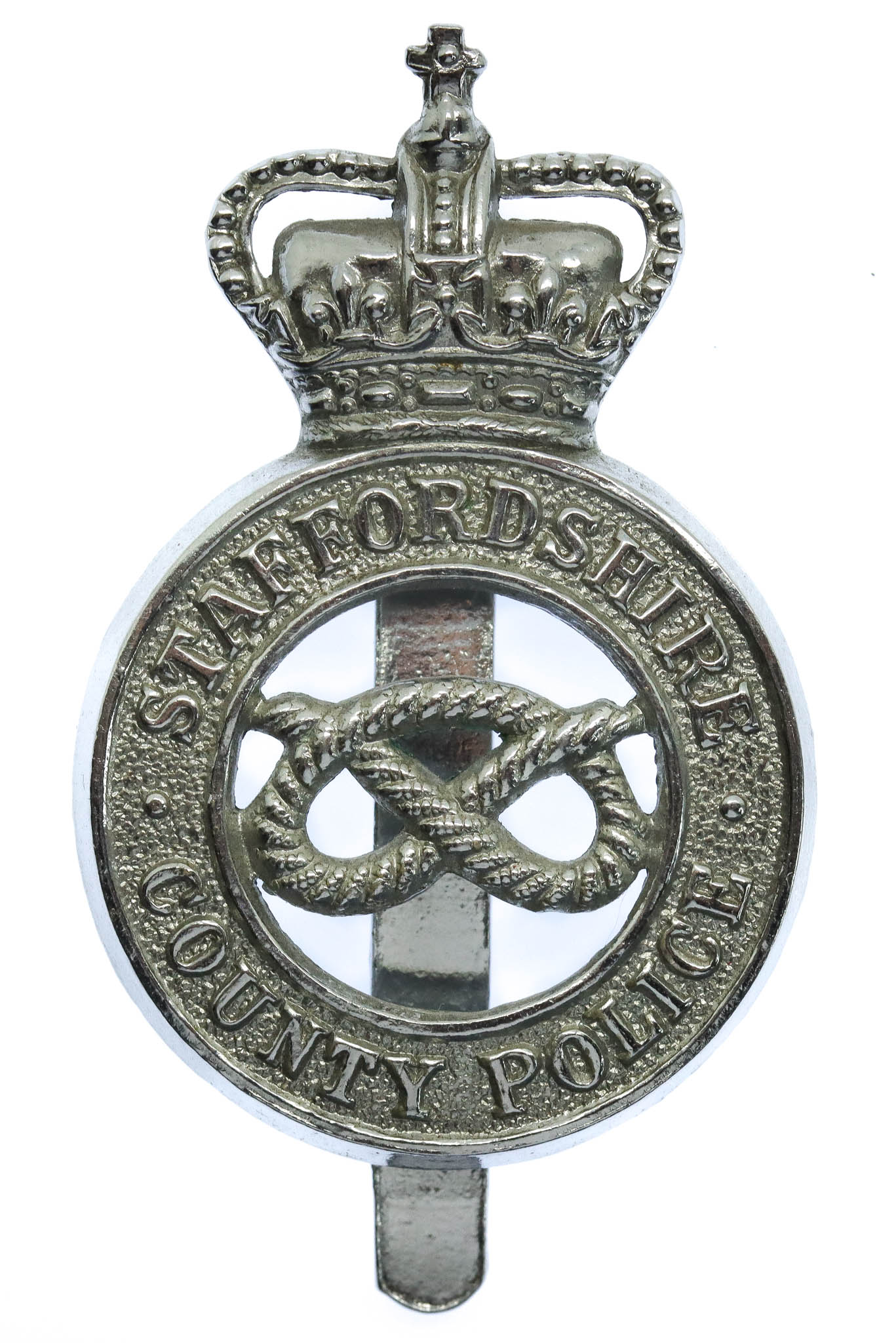 Staffordshire County Police Cap Badge - Queen's Crown