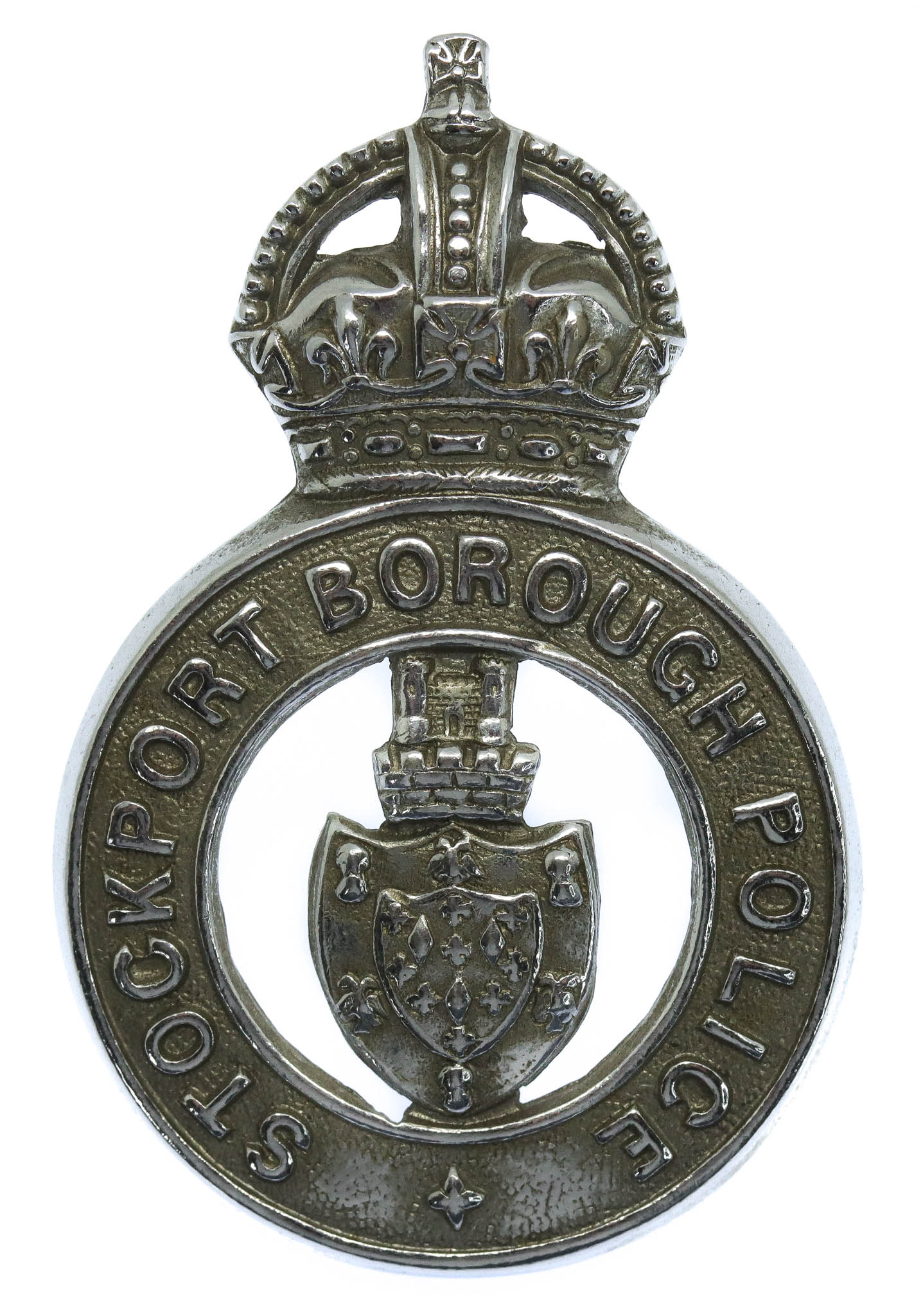 Stockport Borough Police Cap Badge - King's Crown