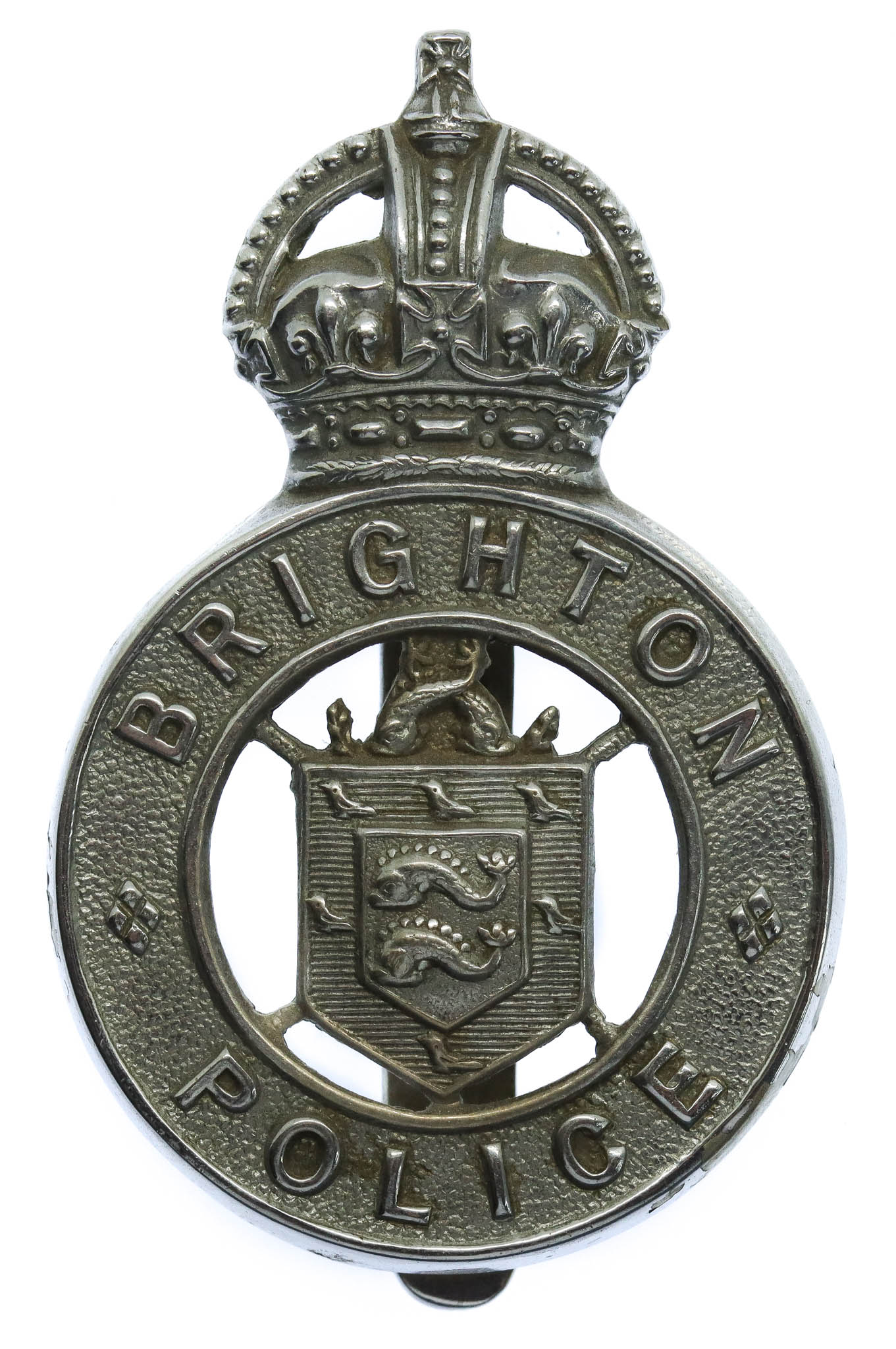 Brighton Borough Police Cap Badge - King's Crown