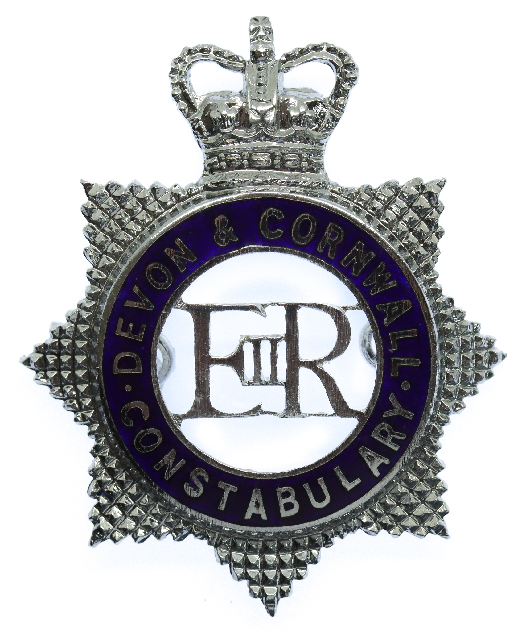 Devon & Cornwall Constabulary Senior Officer's Enamelled Cap Badge - Queen's Crown