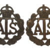 Pair of Auxiliary Territorial Service (A.T.S.) Officer's Service Dress Collar Badges - King's Crown