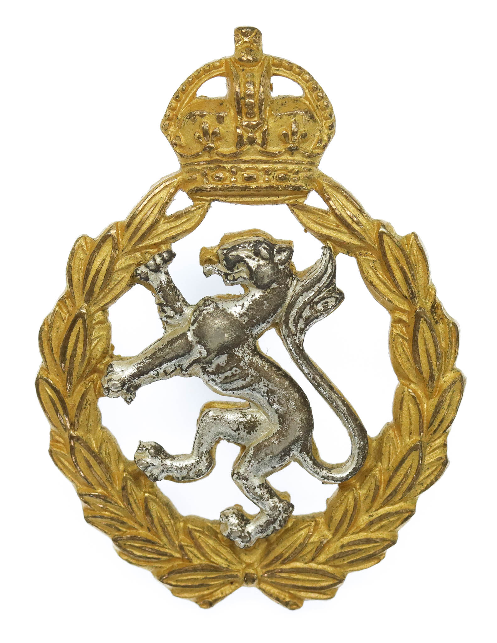 Women's Royal Army Corps (W.R.A.C.) Officer's Cap Badge - King's Crown