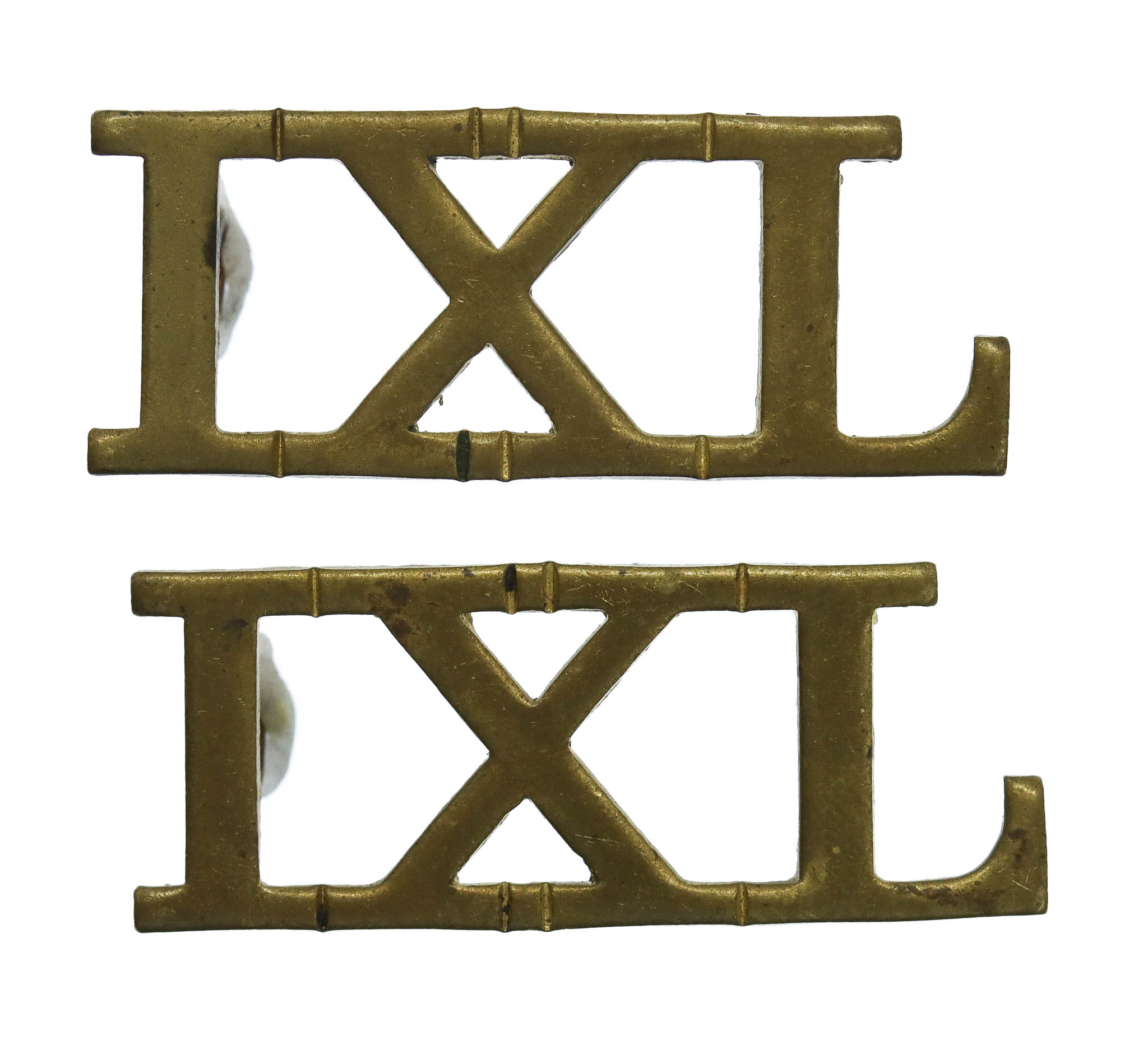 Pair of 9th Lancers (IXL) Shoulder Titles
