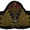 Royal Navy Officer's Bullion Cap Badge - King's Crown