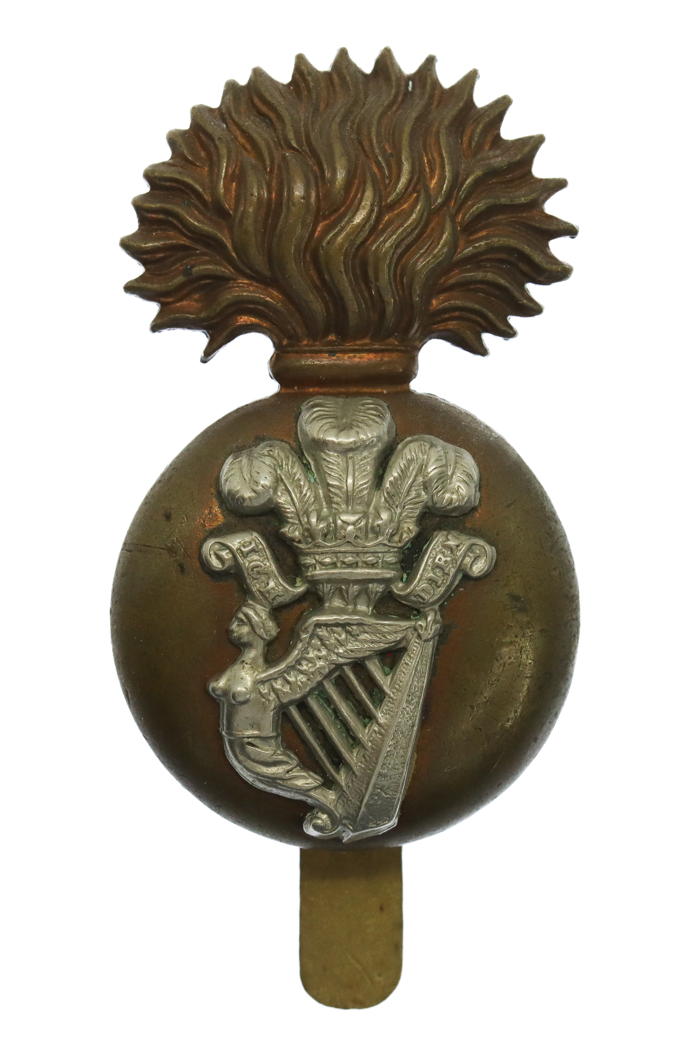 Scarce Royal Irish Fusiliers (Princess Victoria's) Large Brodrick Cap Badge (c.1902-05)