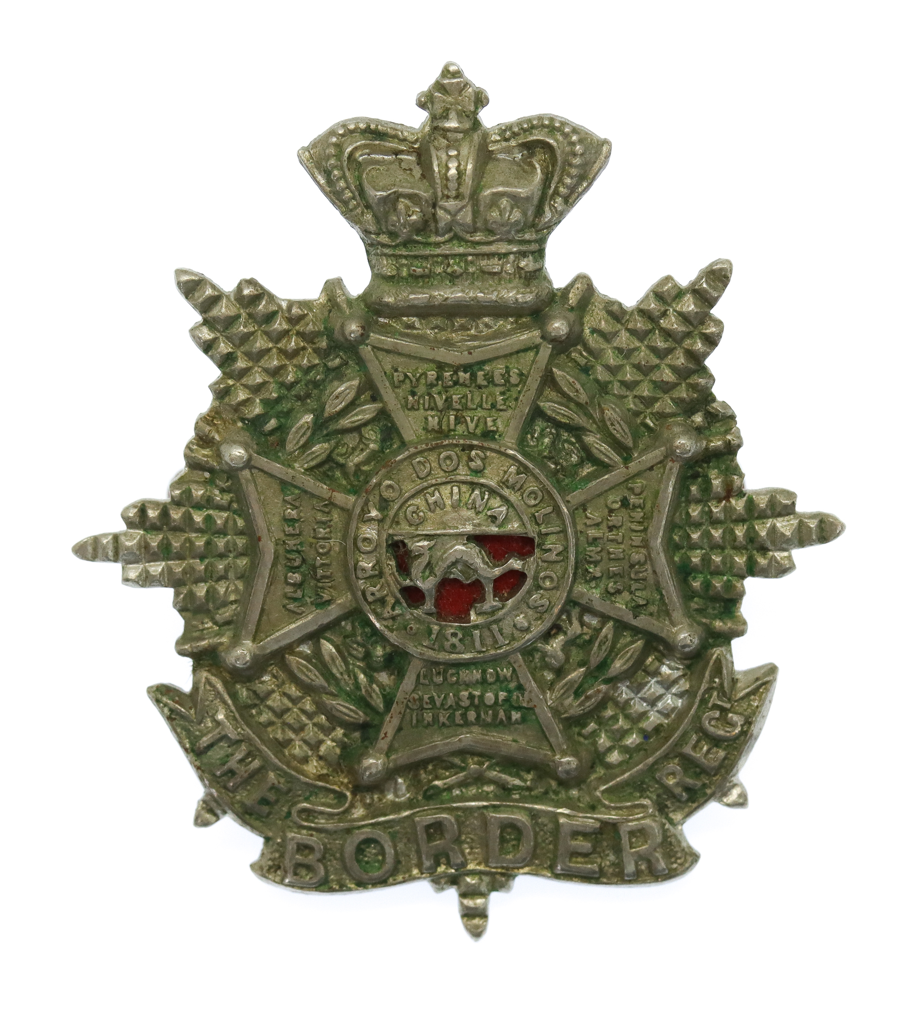 Victorian Border Regiment Forage Cap Badge