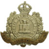 Suffolk Regiment Non Voided Economy Issue Cap Badge - King's Crown
