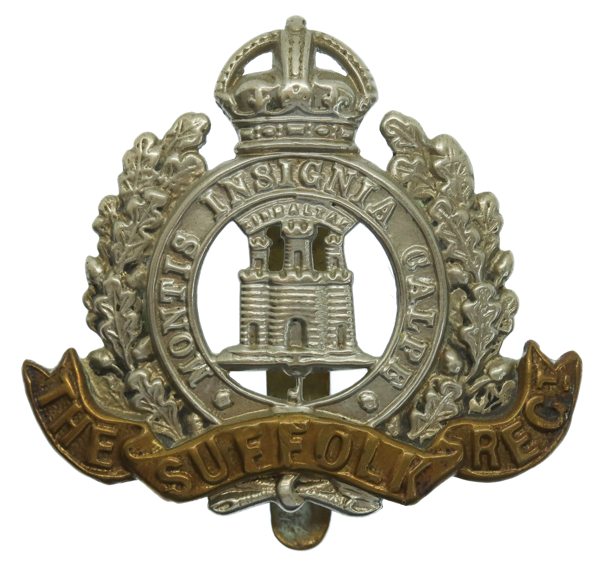 Suffolk Regiment Cap Badge - King's Crown