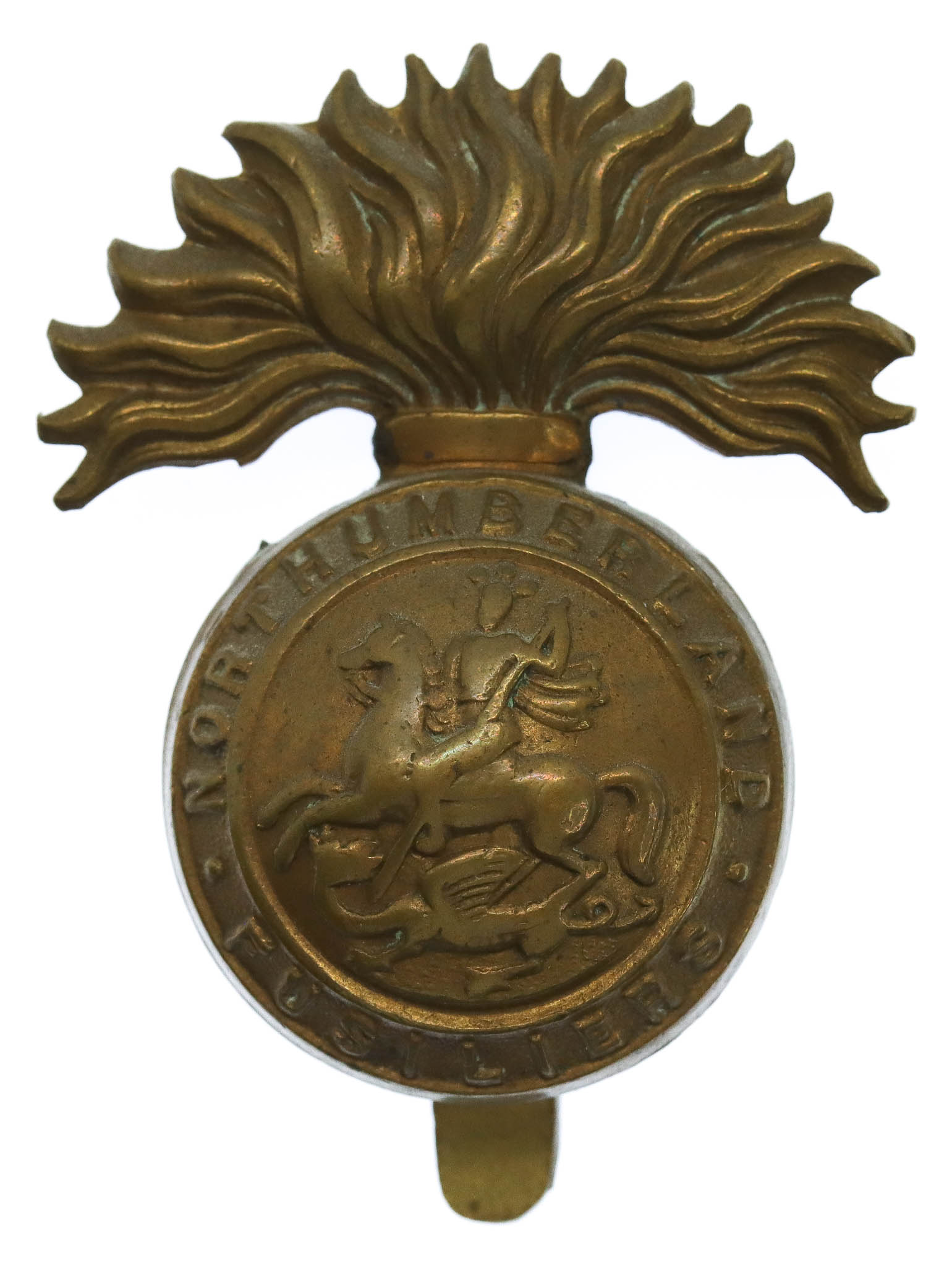 Northumberland Fusiliers Brass Cap Badge