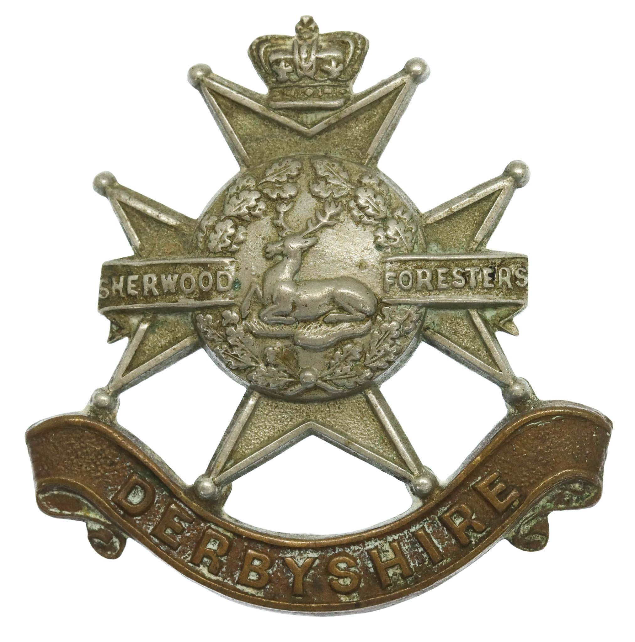 Victorian Derbyshire Regiment (Sherwood Foresters) Cap Badge