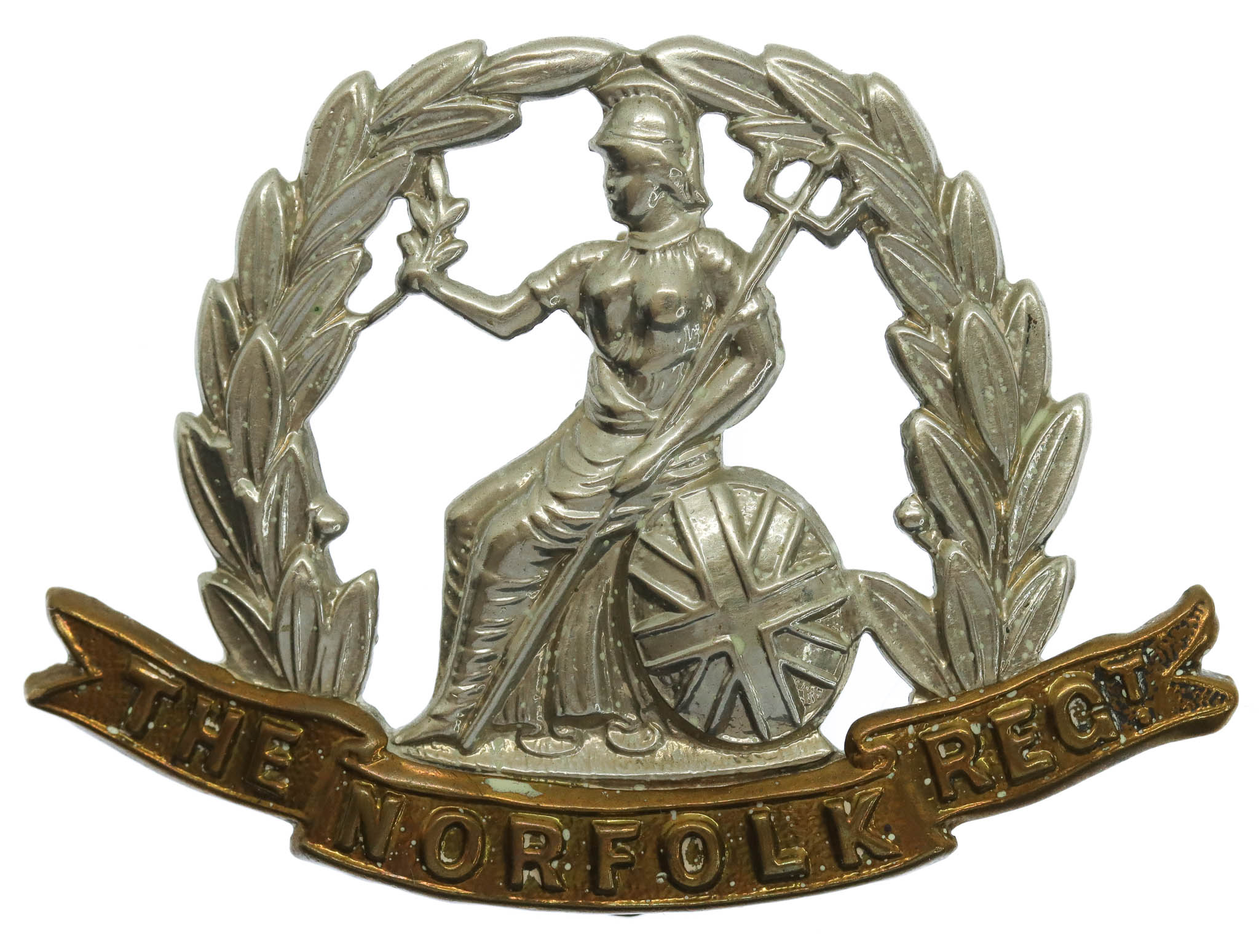Norfolk Regiment Bi-metal Cap Badge