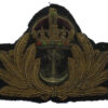 Royal Navy Officer's Bullion Cap Badge - King's Crown