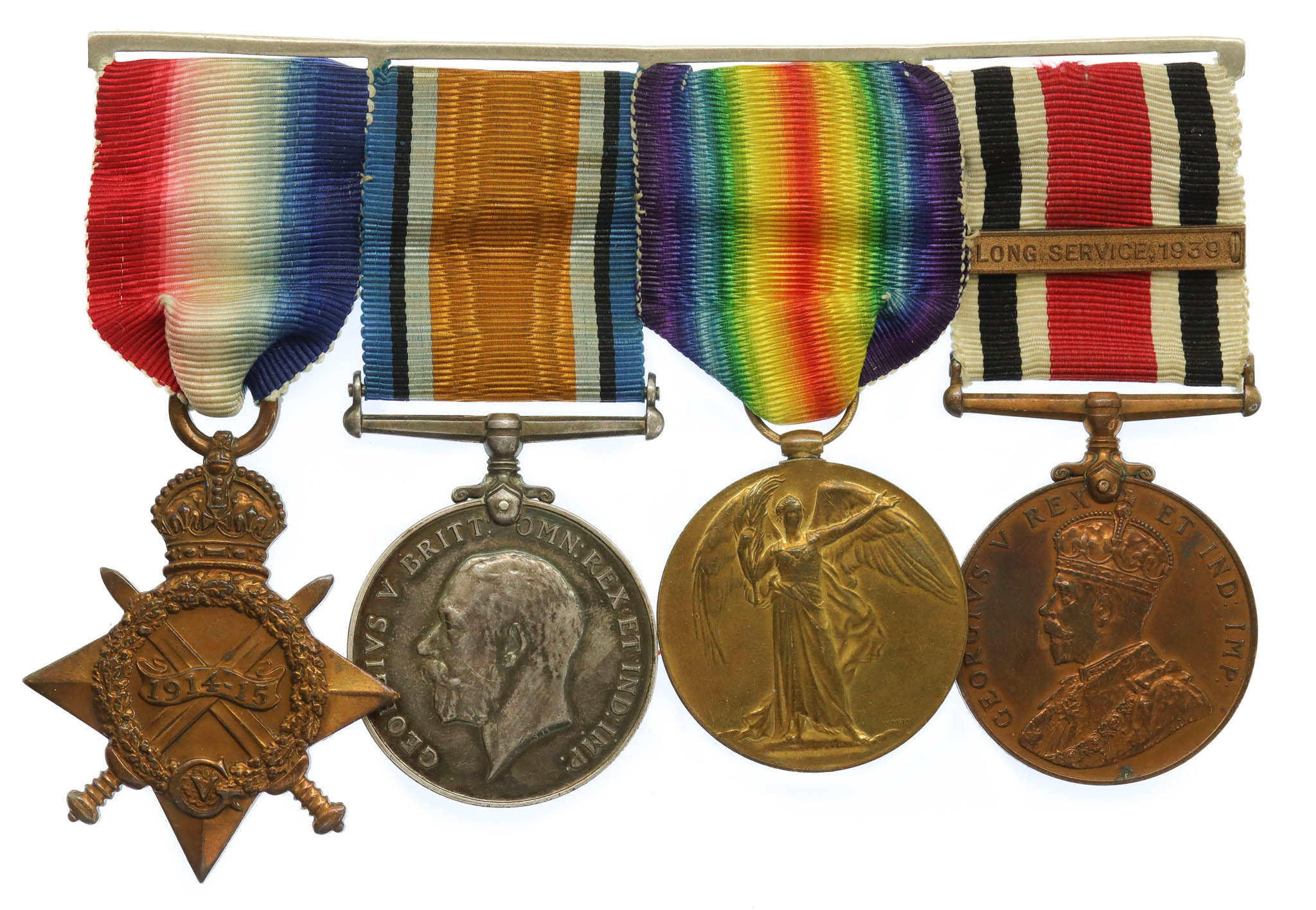 WW1 1914-15 Star Medal Trio & George V Special Constabulary Long Service Medal with Long Service 1939 Bar - Cpl. G.W. Andrews, Ox & Bucks Light Infantry
