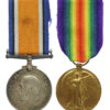 WW1 British War & Victory Medal Pair - Pte. T.E. Guy, 1st Bn. East Surrey Regiment - K.I.A. 8/5/17